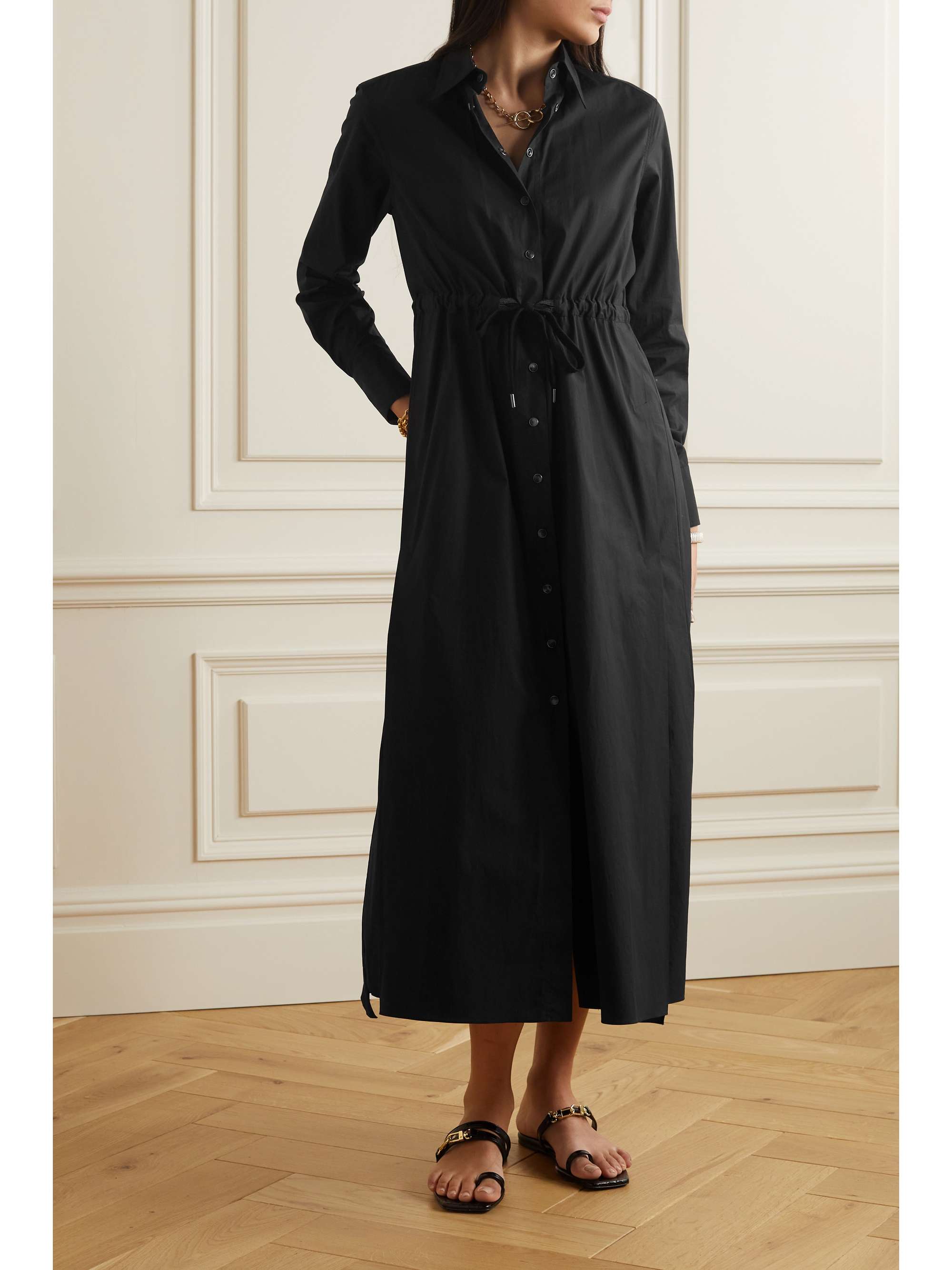 BRUNELLO CUCINELLI Cotton-poplin midi shirt dress
