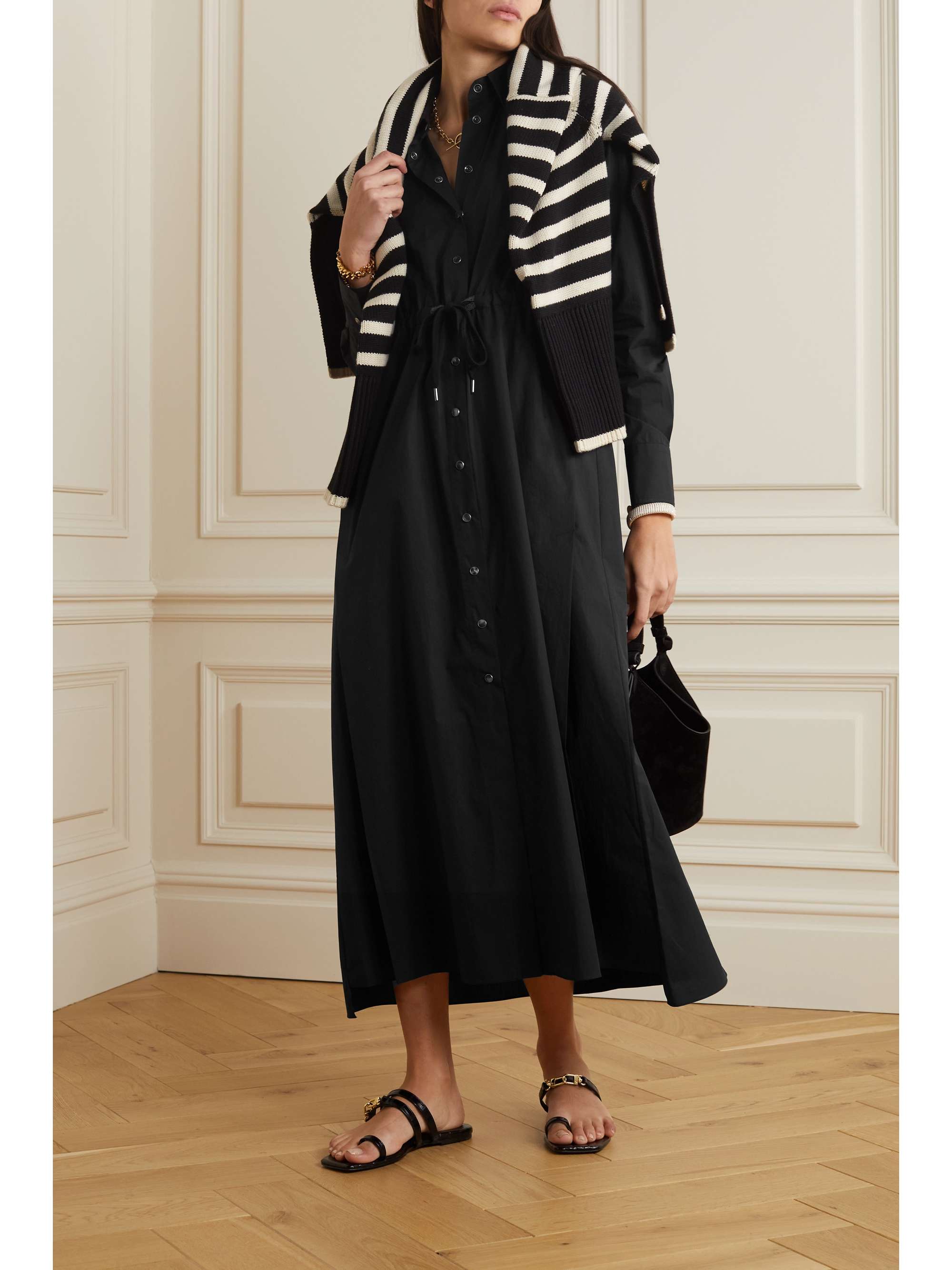 BRUNELLO CUCINELLI Cotton-poplin midi shirt dress