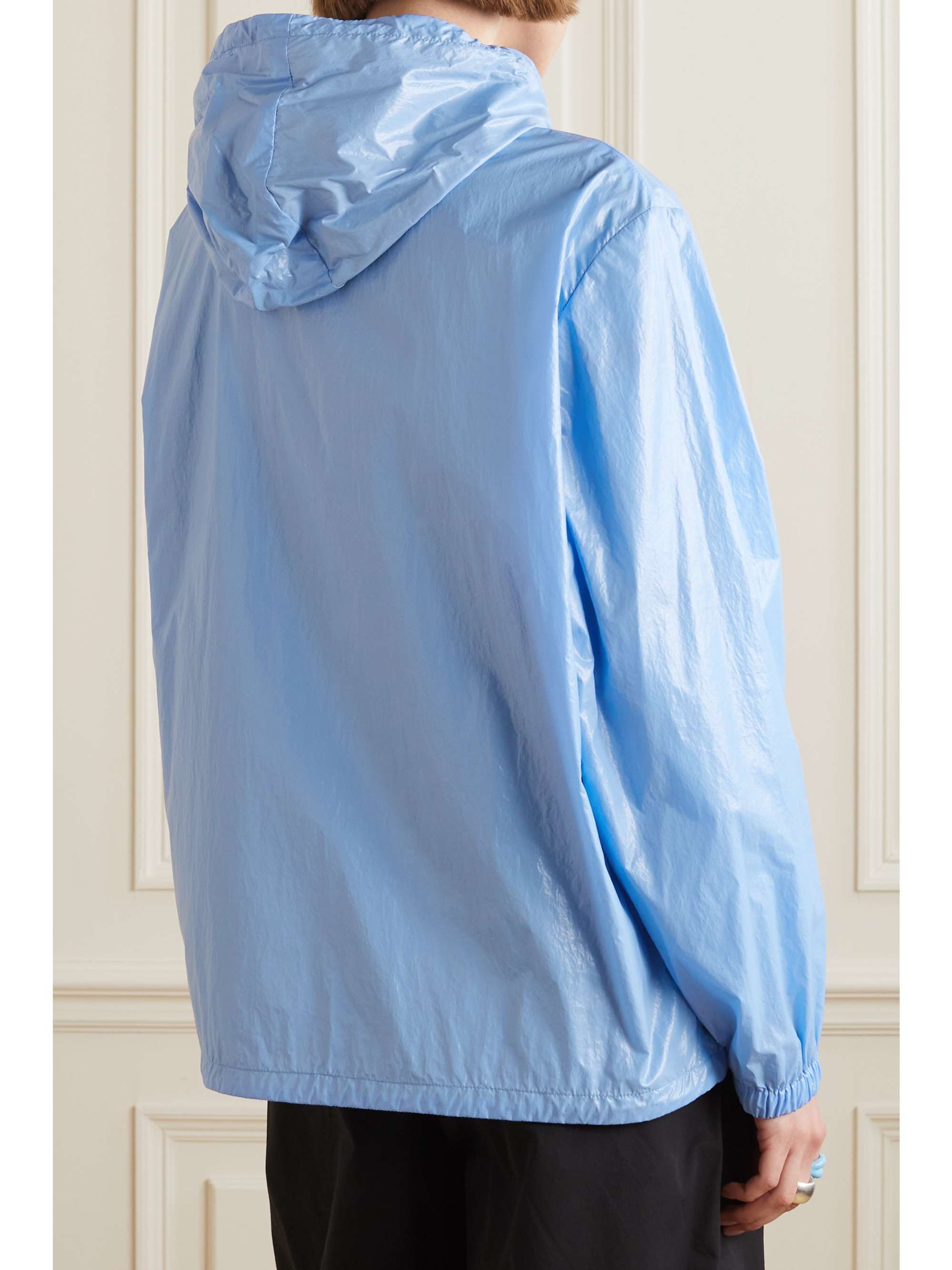 MONCLER Wuisse hooded coated cotton-blend jacket