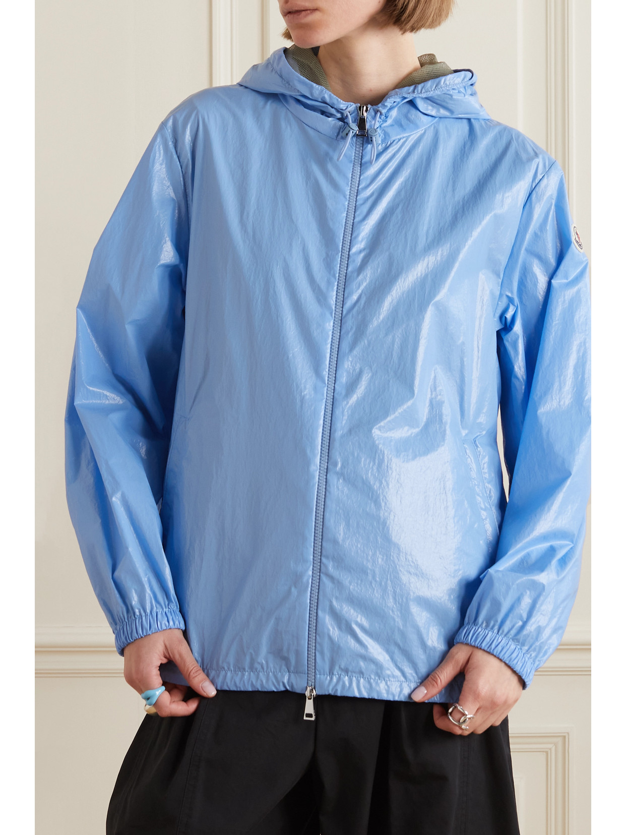 Wuisse Hooded Coated Cotton-Blend Jacket