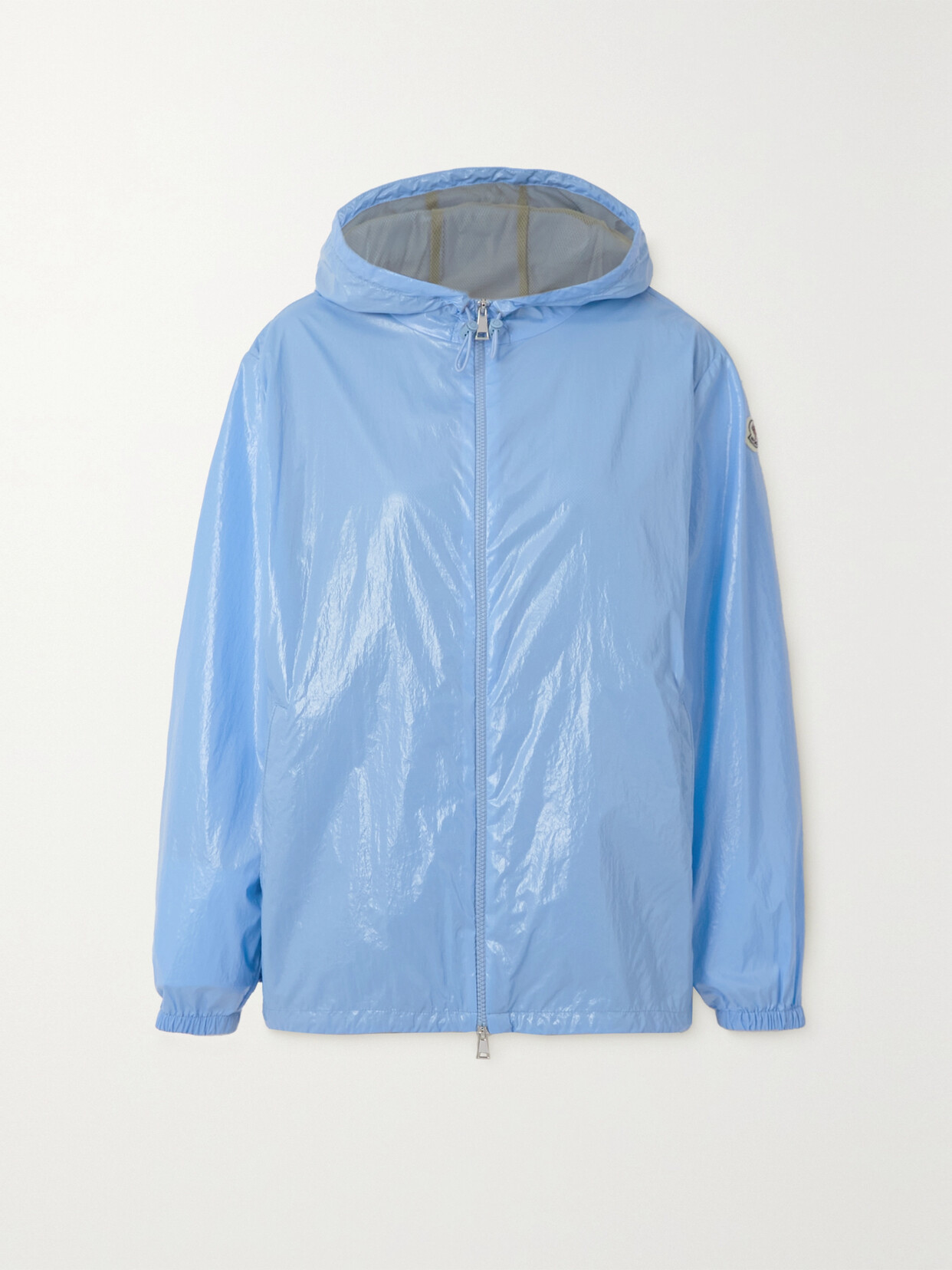 Moncler Wuisse Shiny Parka Jacket In Blue