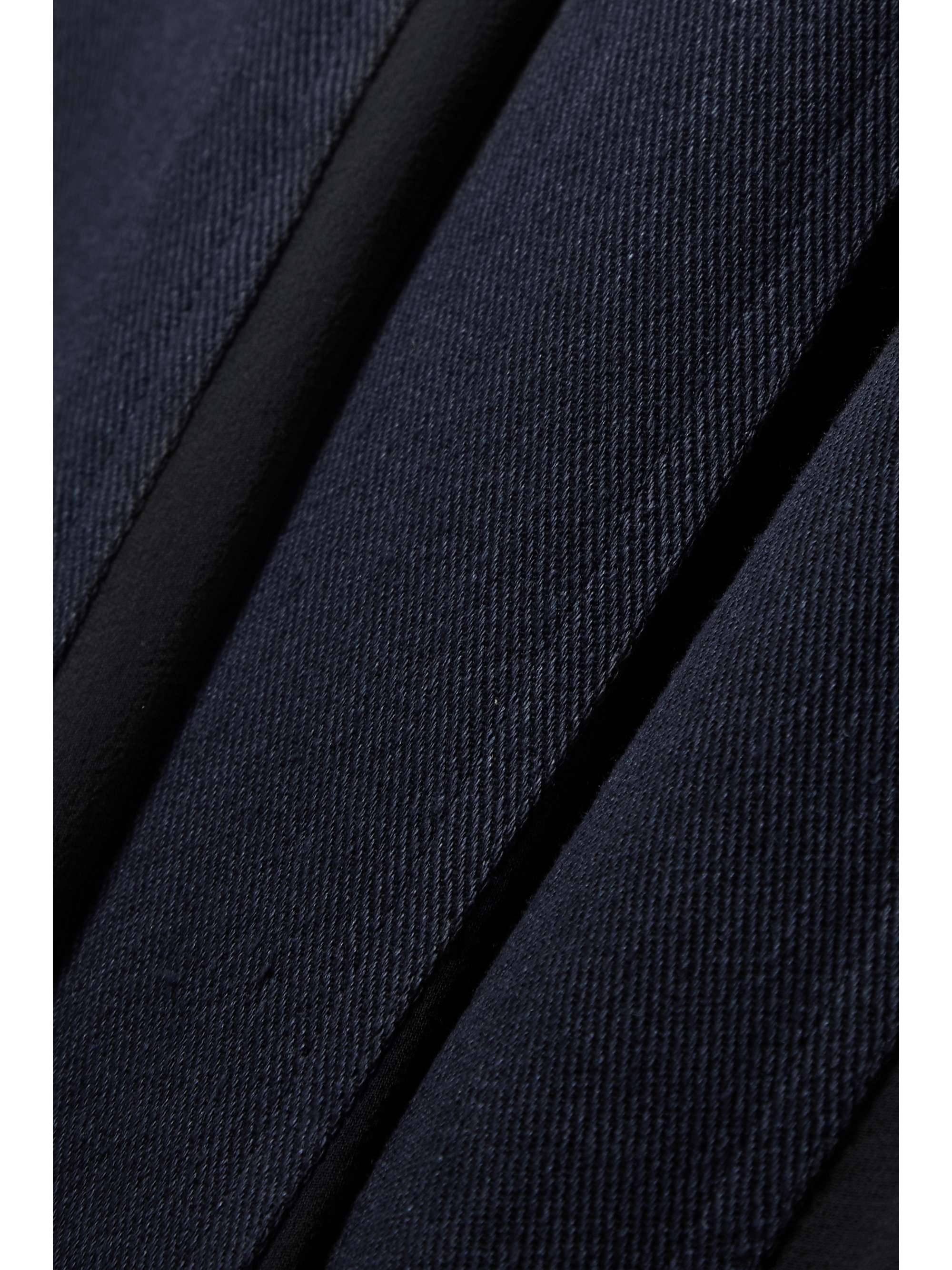 MAX MARA Nicia pleated georgette-trimmed linen and cotton-blend twill maxi skirt