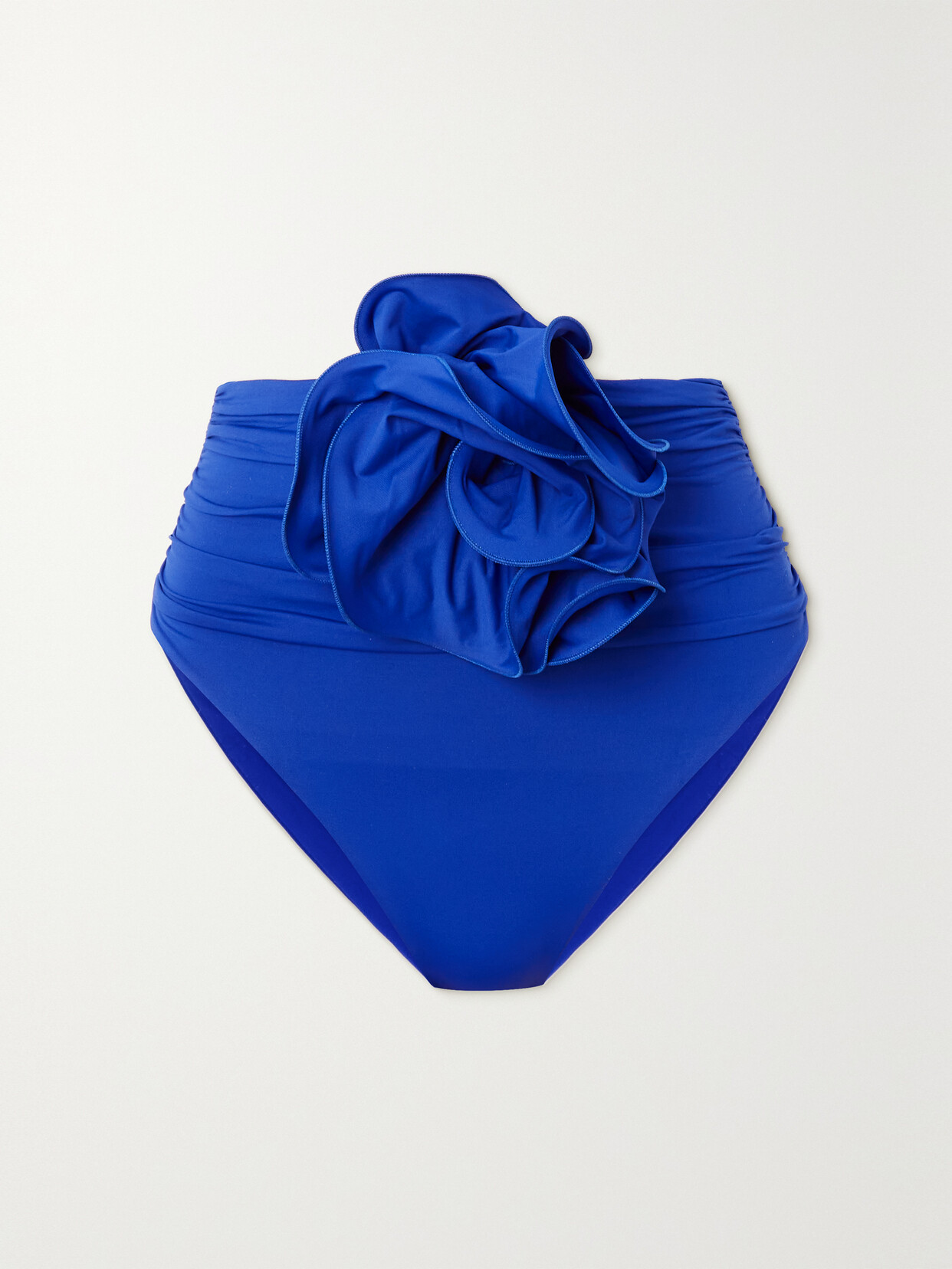 Magda Butrym Appliquéd Ruched Bikini Briefs - Blue