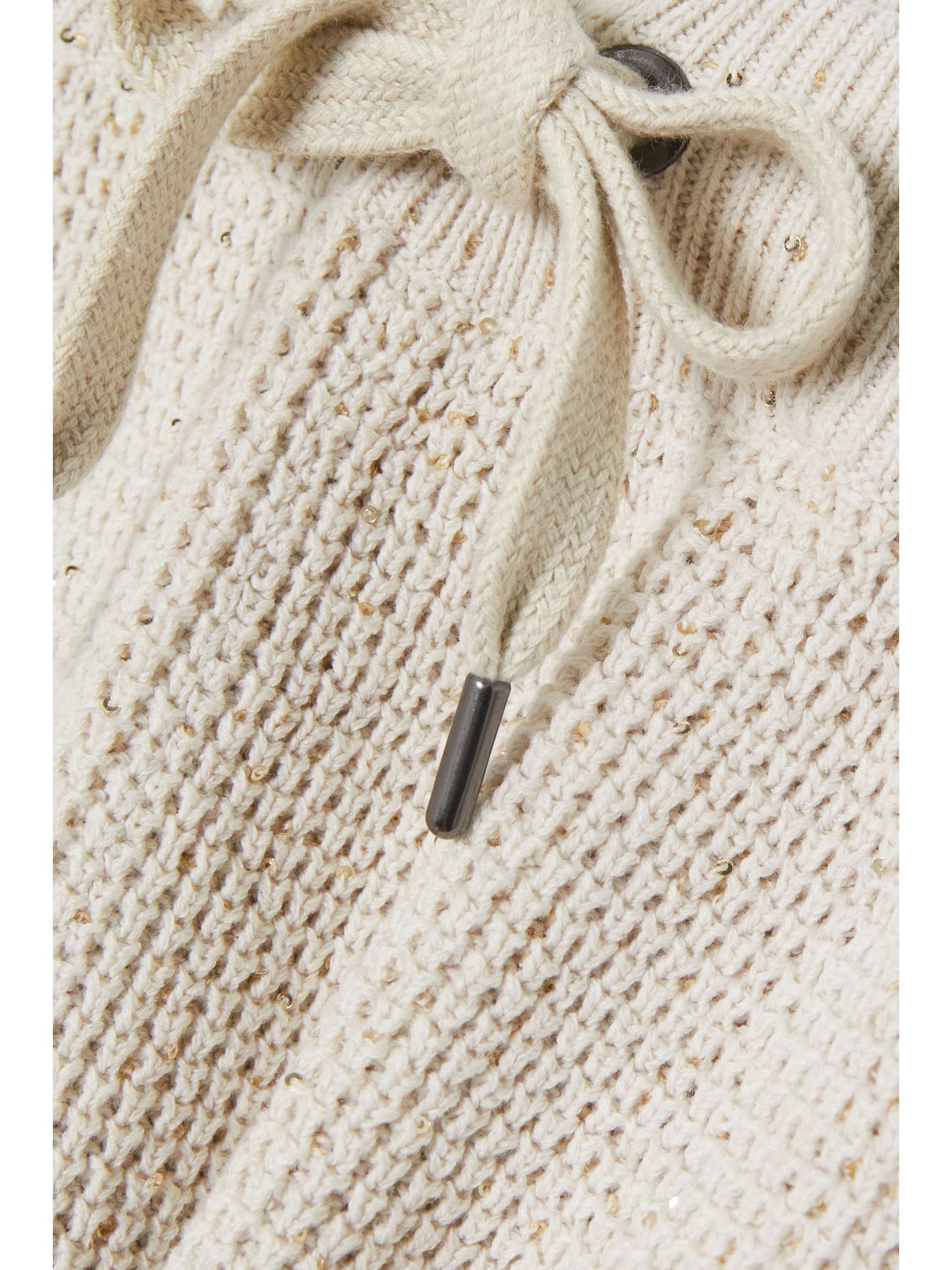 BRUNELLO CUCINELLI Sequin-embellished cotton-blend shorts