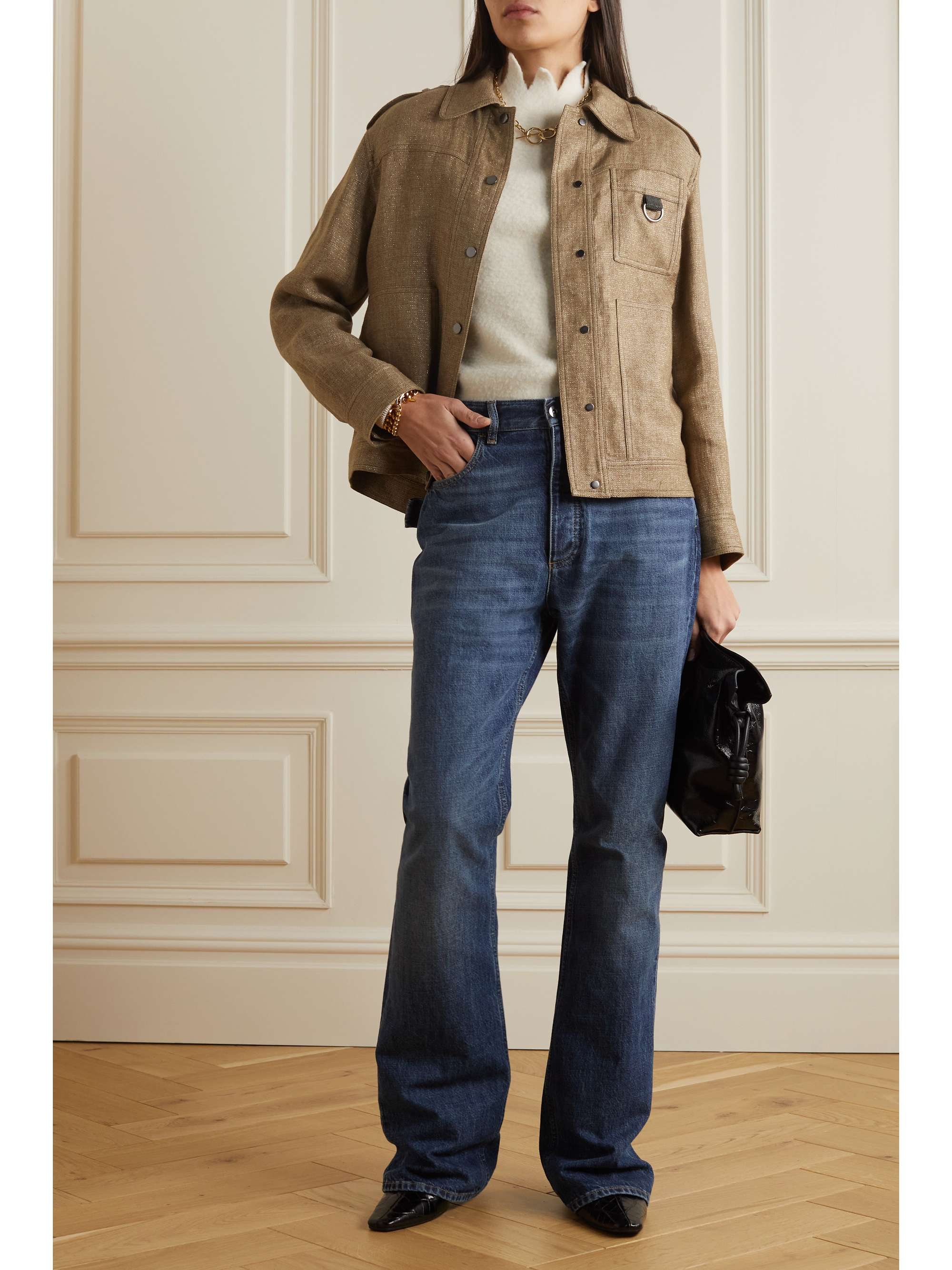 BRUNELLO CUCINELLI Metallic linen-blend jacket | NET-A-PORTER