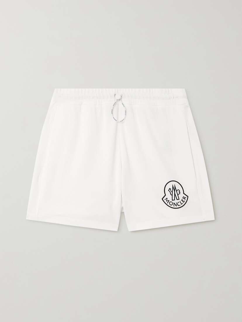 Moncler Printed Cotton-piqué Shorts