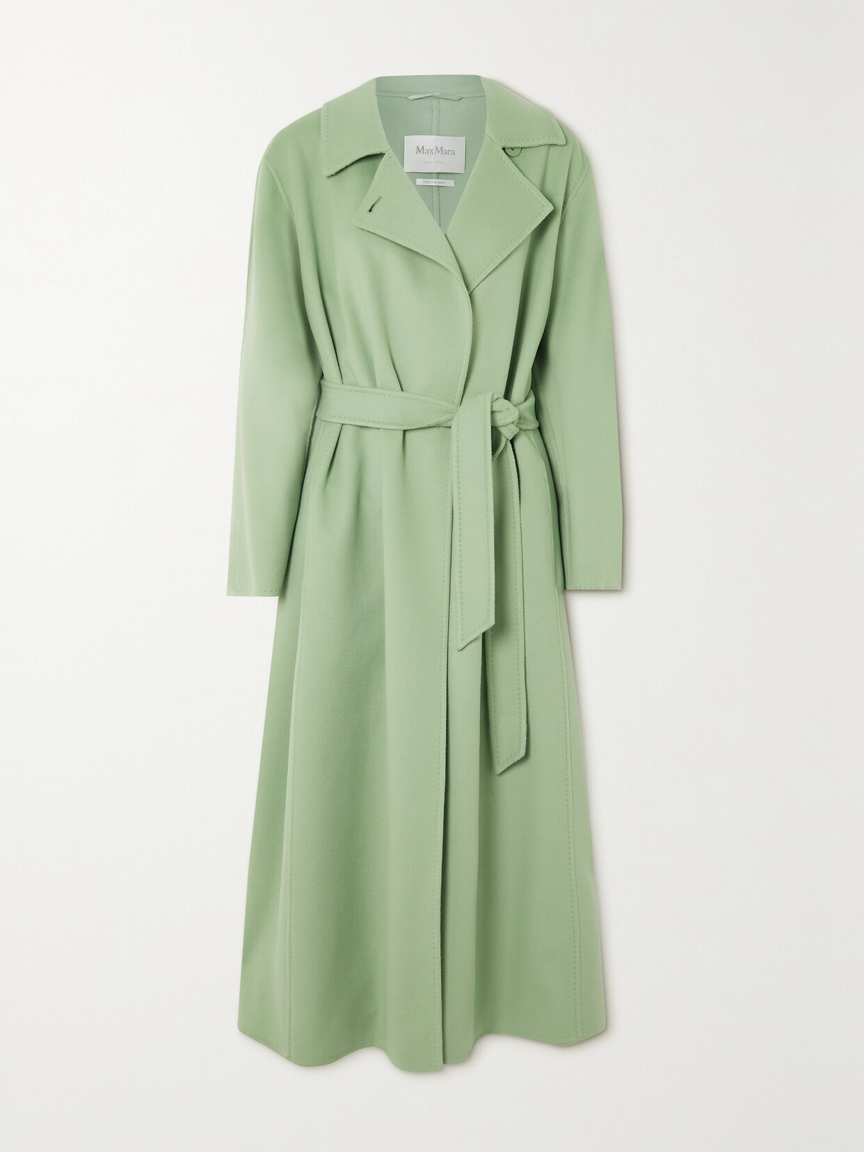 MAX MARA MANUELA ICON BELTED WOOL AND CASHMERE-BLEND COAT