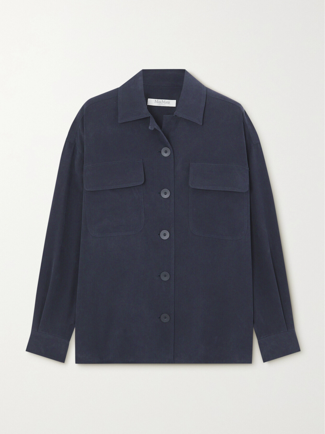 Max Mara - Lucilla Silk Shirt - Blue