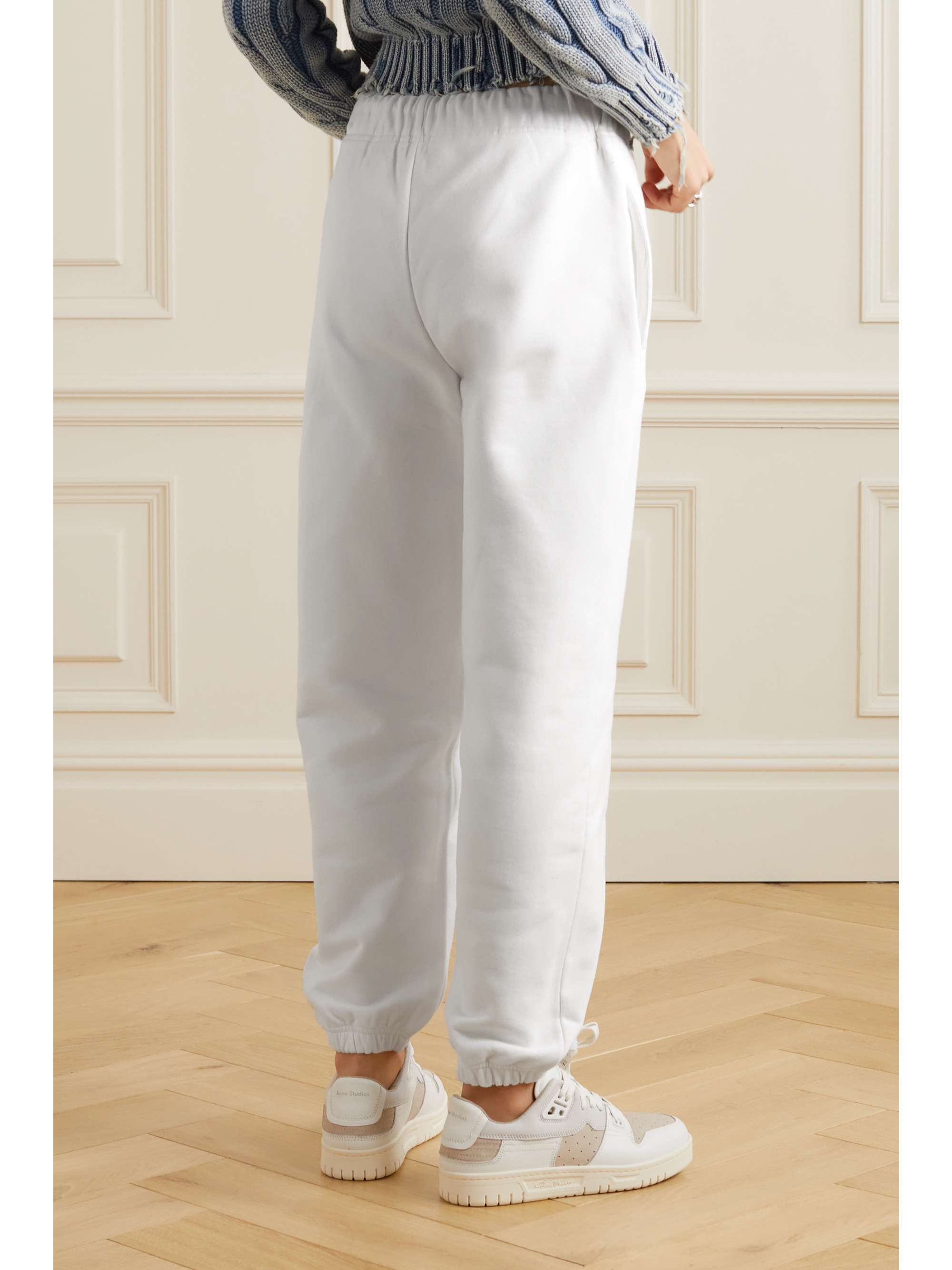 MONCLER Tapered cotton-jersey track pants