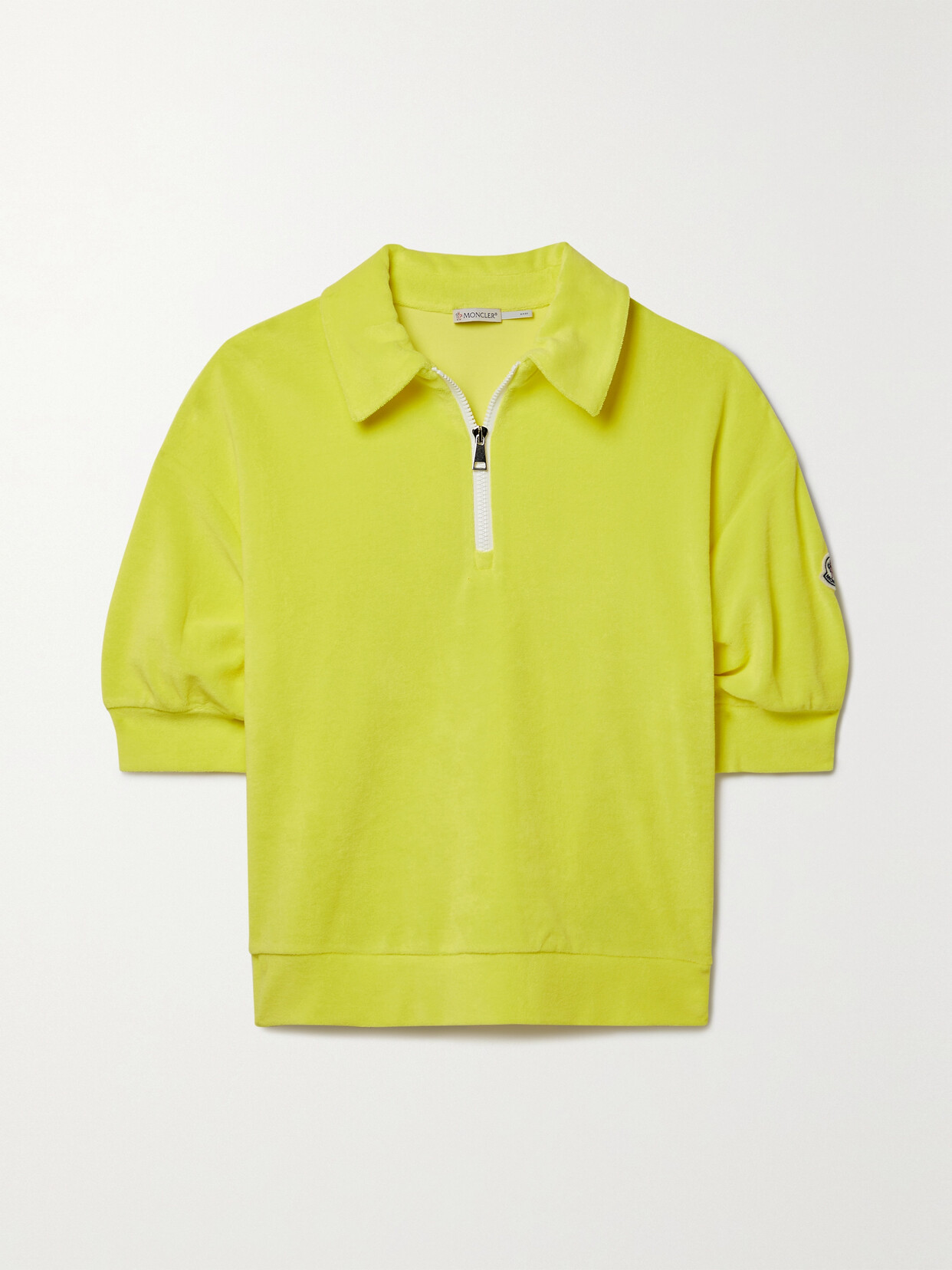 Moncler - Cotton-blend Terry Polo Shirt - Yellow