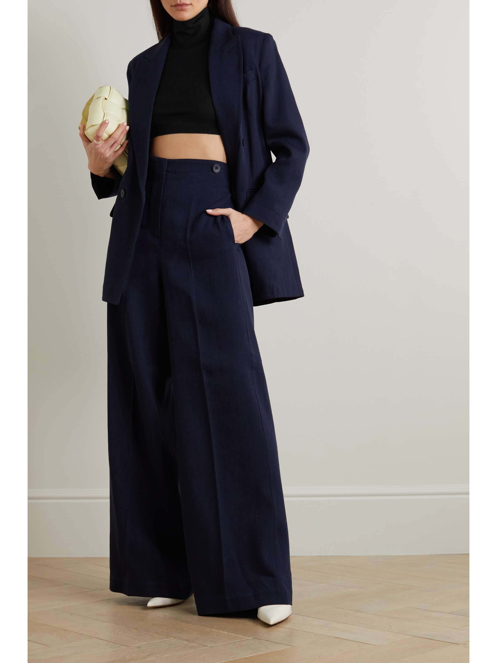 MAX MARA Aire cropped cotton-blend turtleneck sweater
