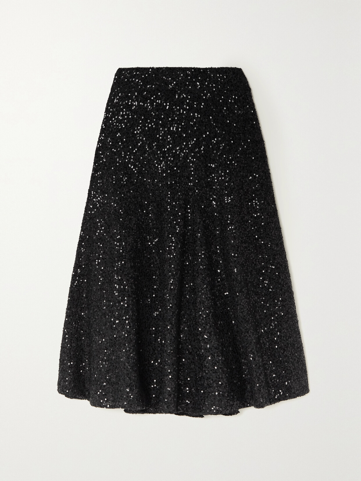 Brunello Cucinelli - Sequined Linen, Cashmere And Silk-blend Midi Skirt - Black