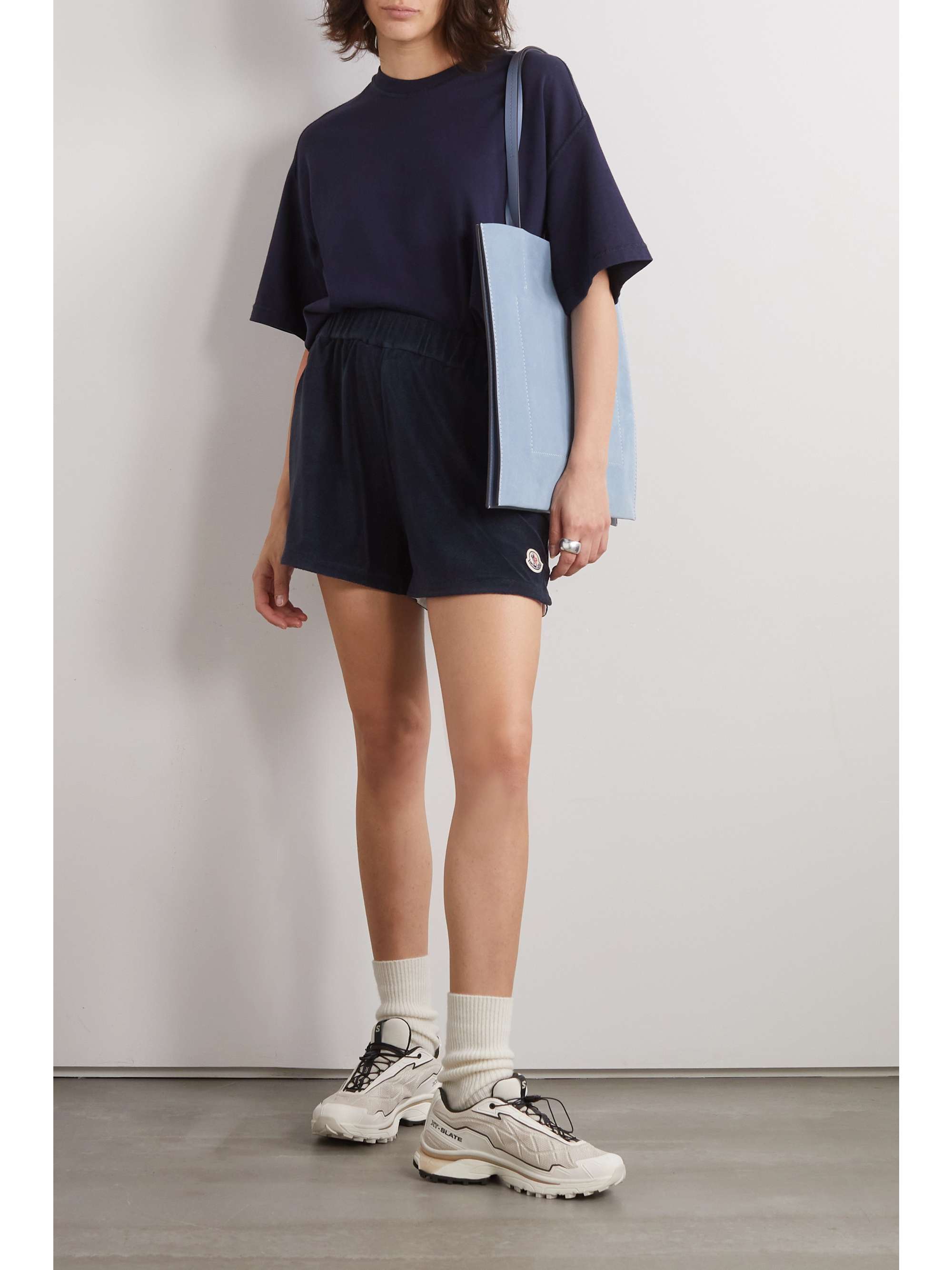 MONCLER Cotton-blend terry shorts