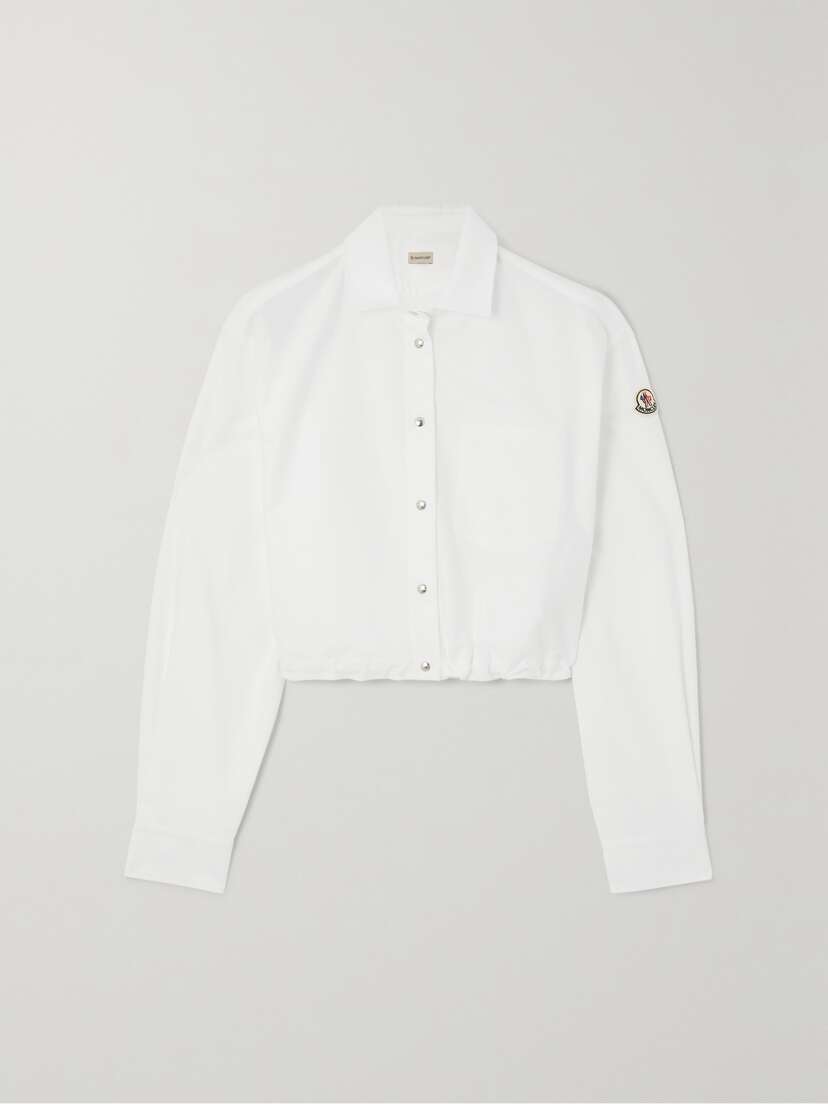 Moncler Cropped Cotton-poplin Shirt