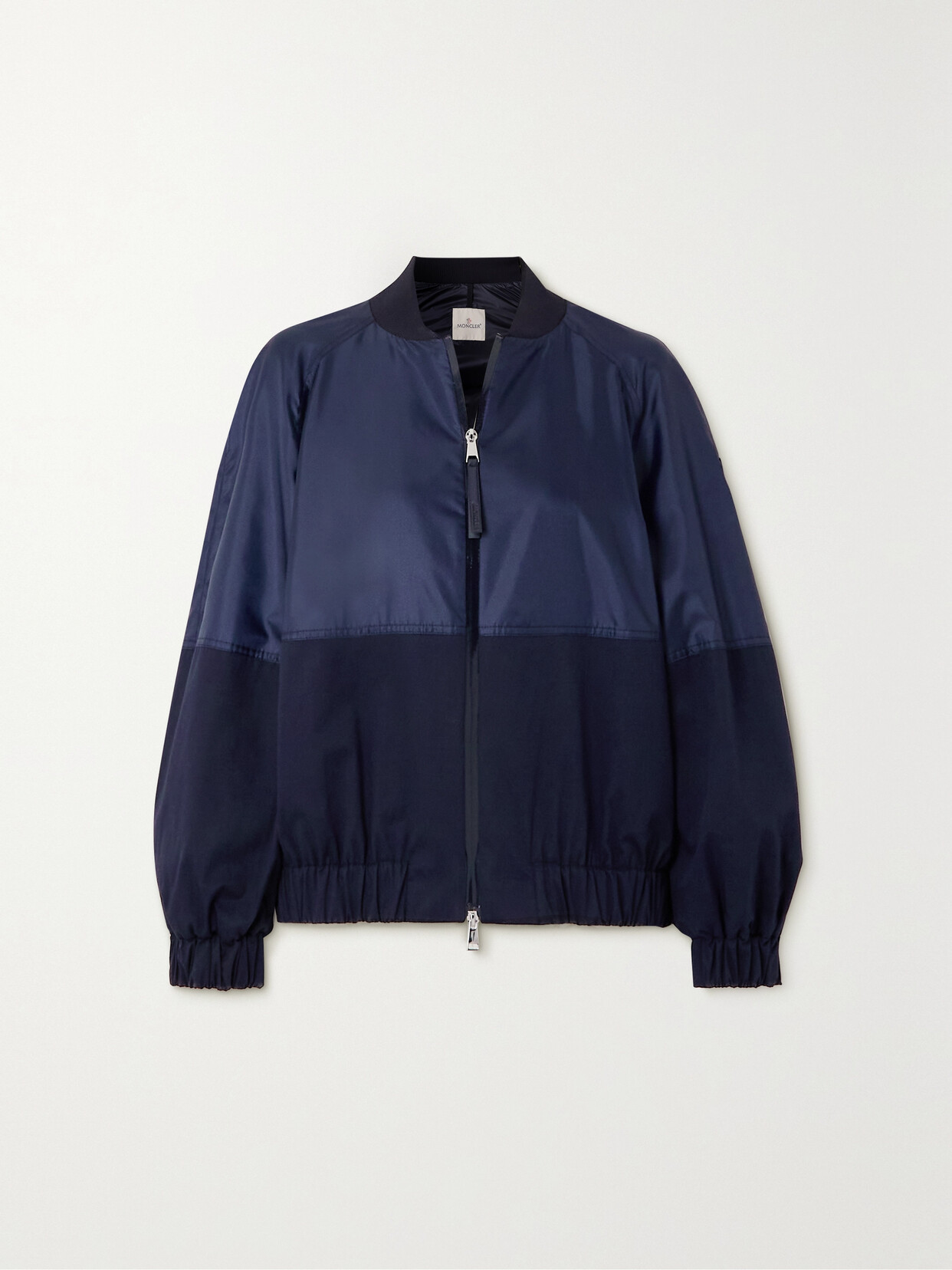 Moncler - Gobie Satin And Cotton-blend Twill Bomber Jacket - Blue