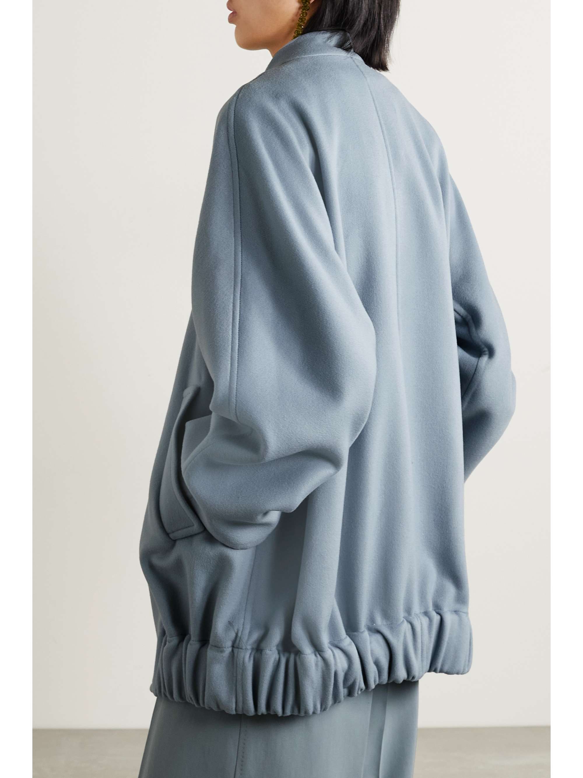 MAX MARA Estonia oversized wool and cashmere-blend bomber jacket