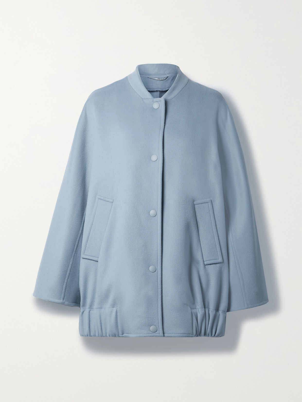 Max Mara - Estonia Oversized Wool And Cashmere-blend Bomber Jacket - Blue