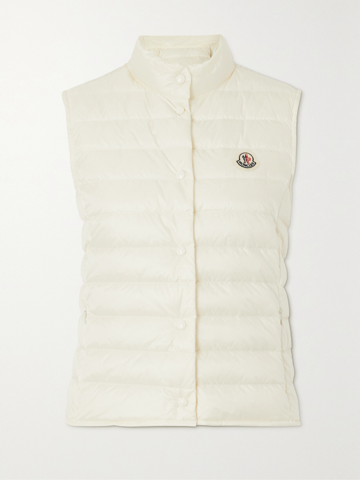 Shop Moncler Liane Quilted Shell Down Vest In White