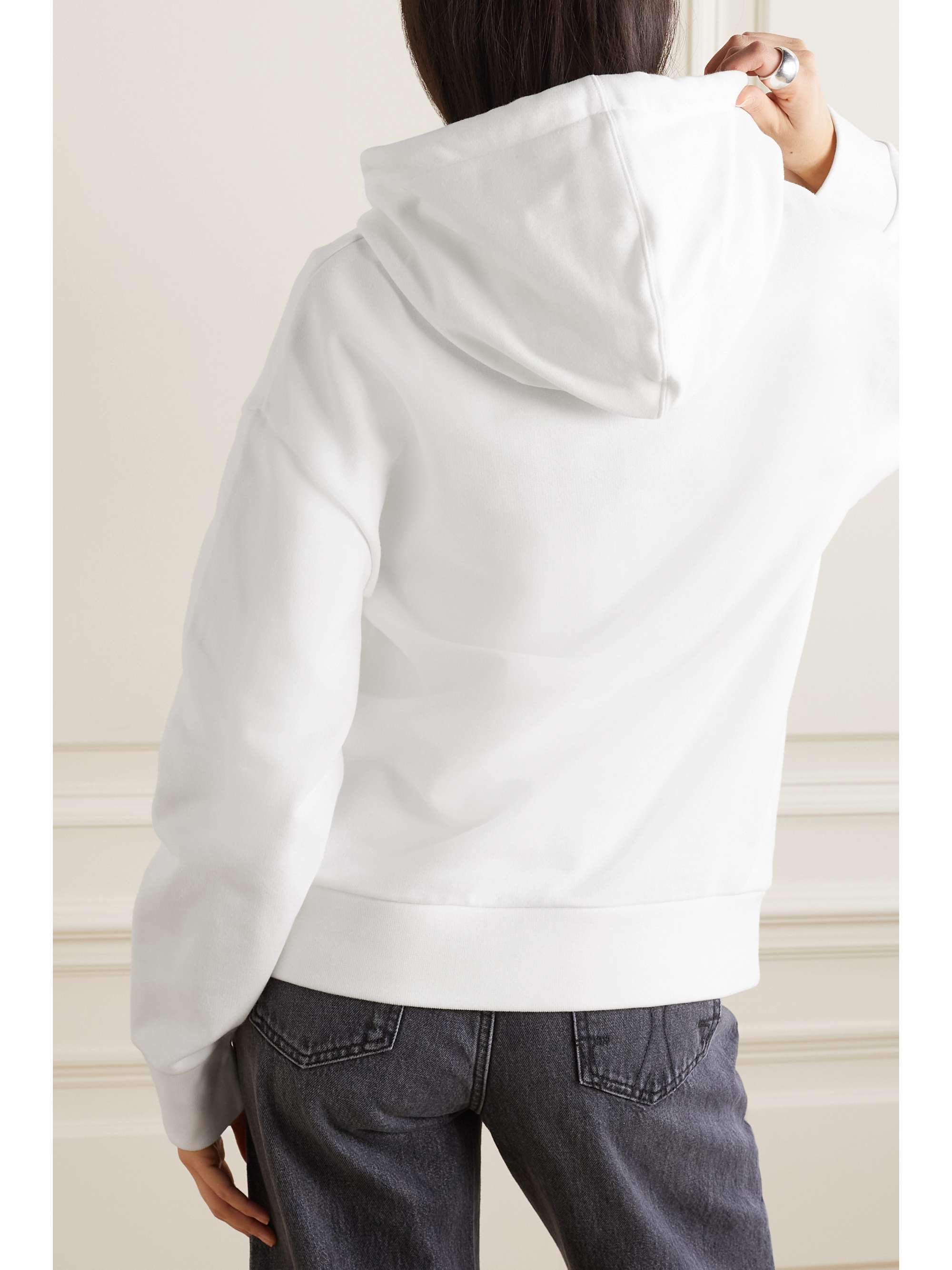 MONCLER Appliquéd cotton-jersey hoodie