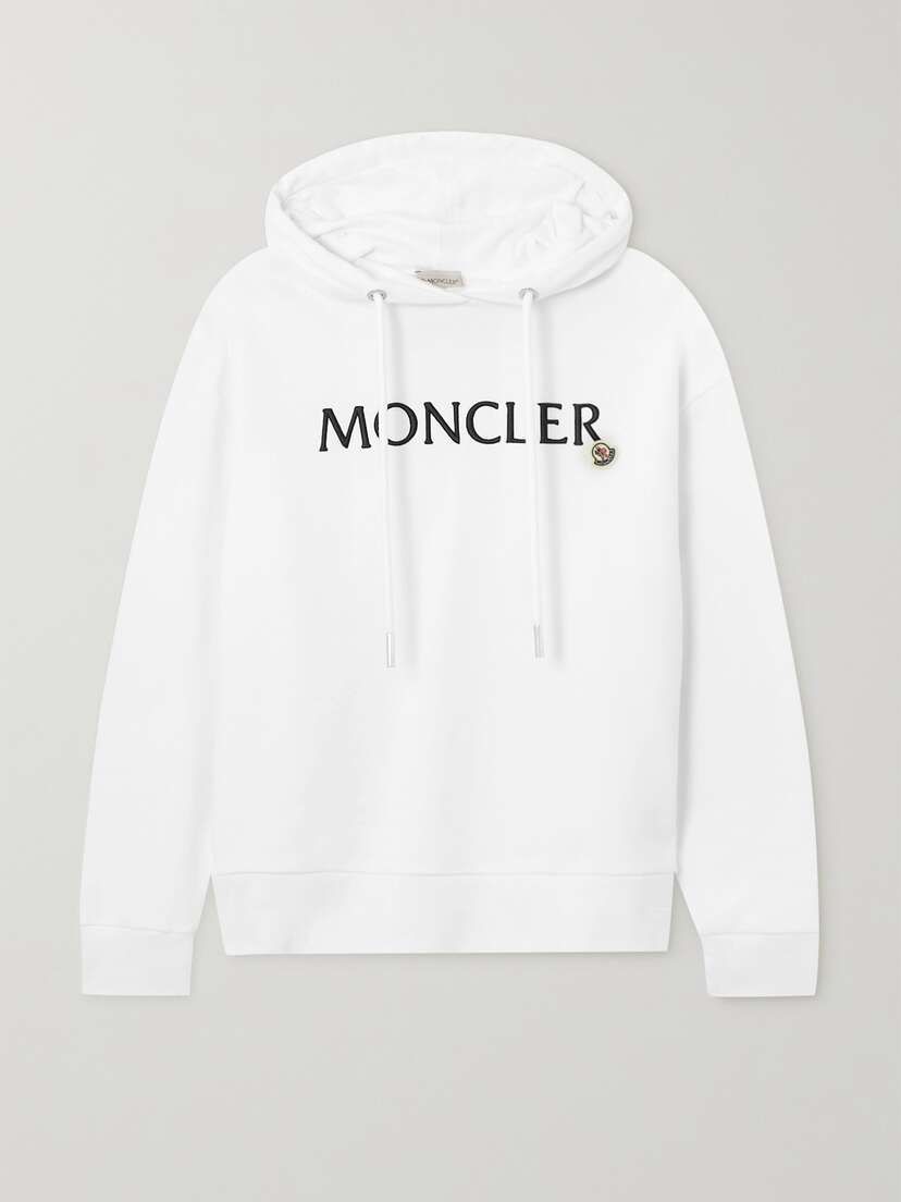Moncler Appliquéd Cotton-jersey Hoodie