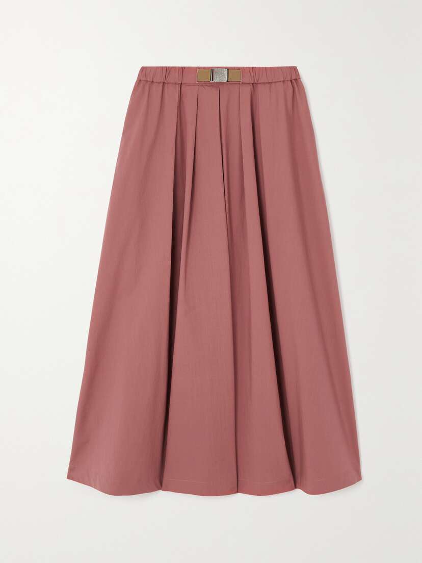 Brunello Cucinelli Cotton-poplin Midi Skirt