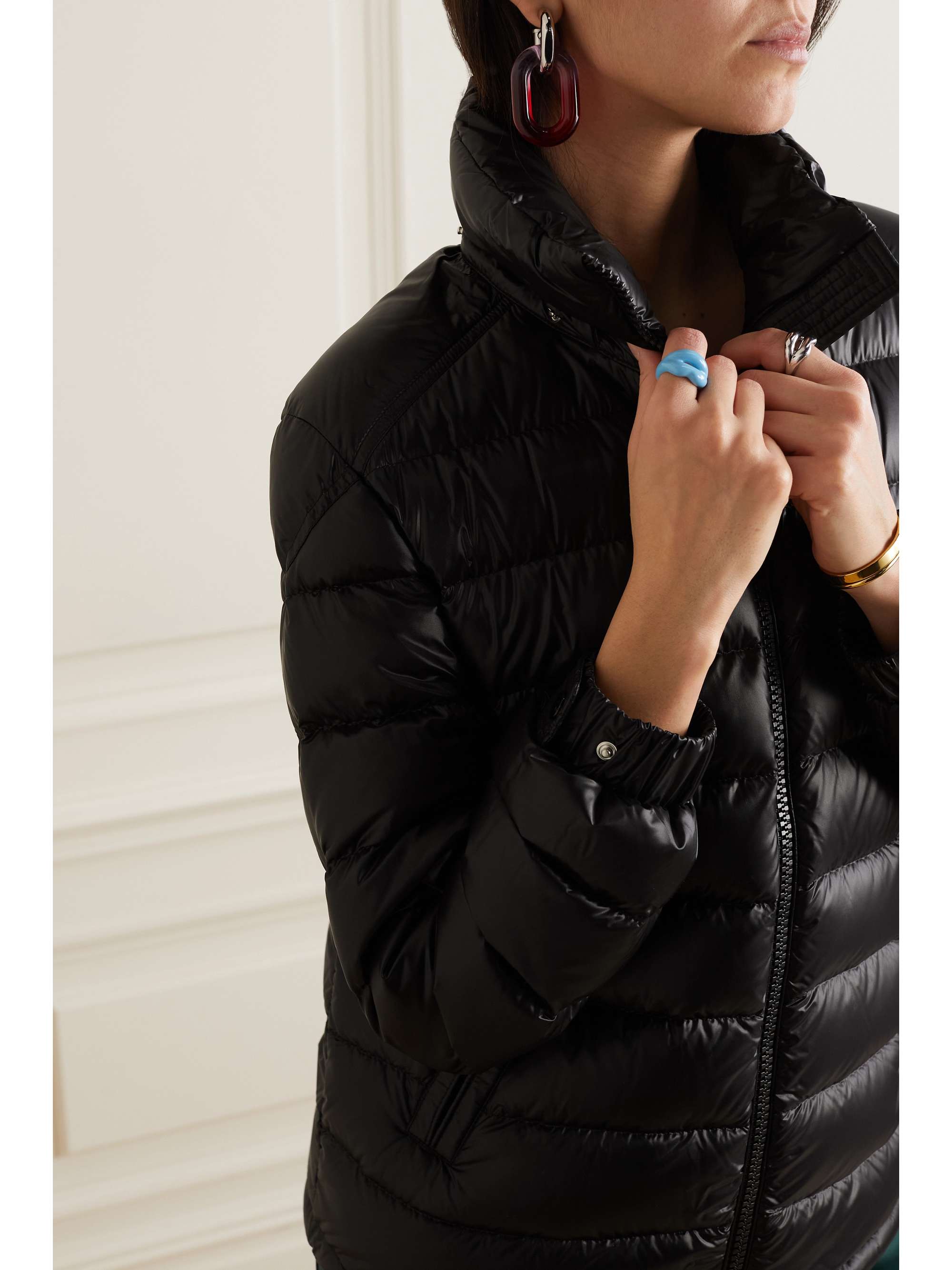 MONCLER Dalles hooded quilted padded shell down jacket