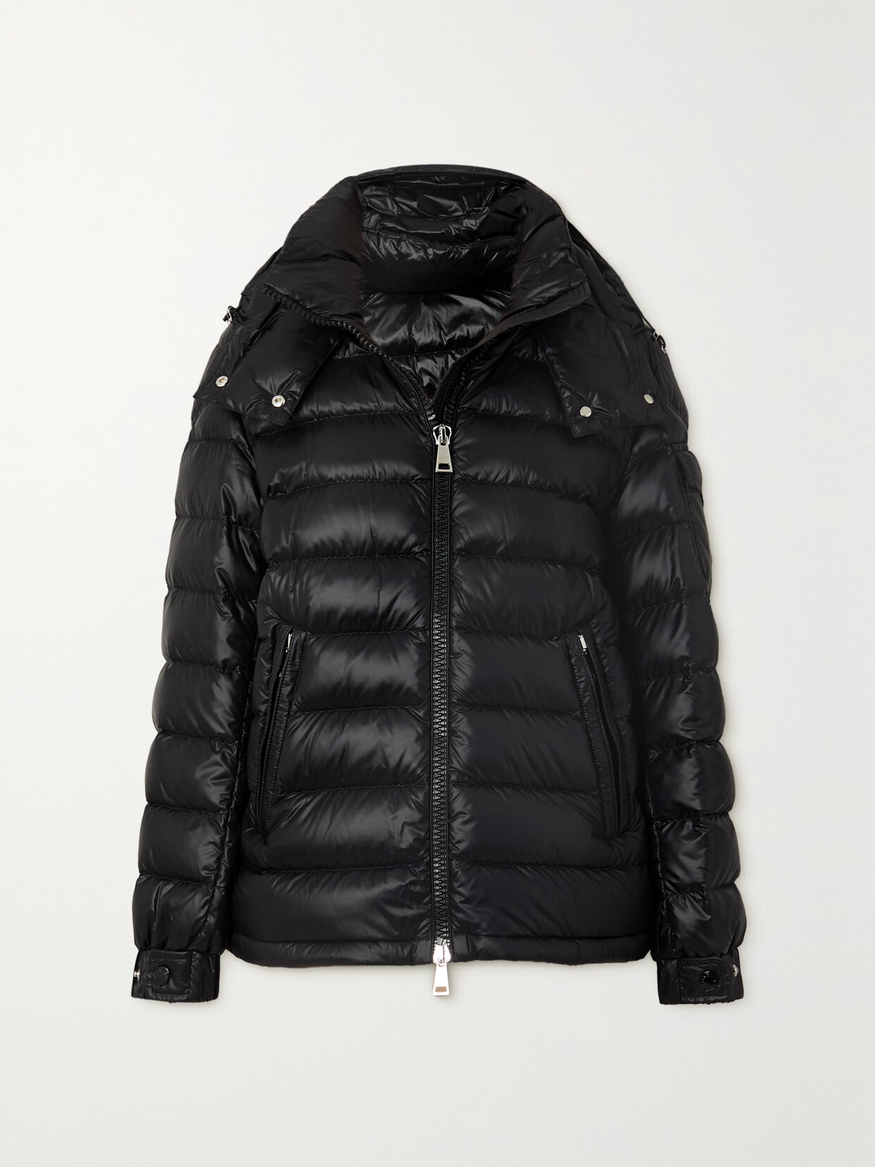 Shop Moncler Dalles Hooded Quilted Padded Shell Down Jacket In Black