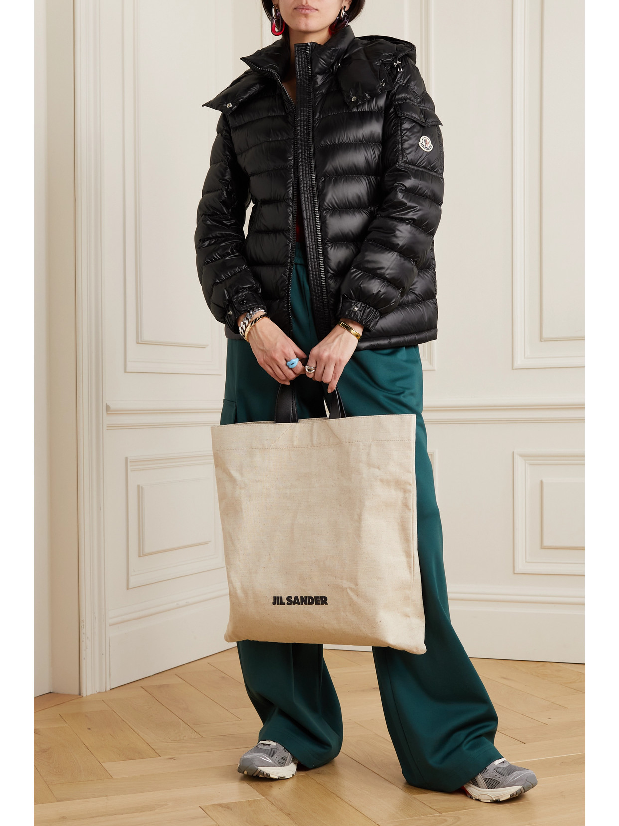 MONCLER DALLES HOODED QUILTED PADDED SHELL DOWN JACKET 