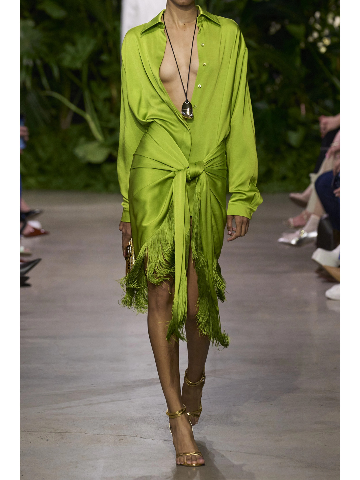 Collection - Asymmetric Fringed Skirt