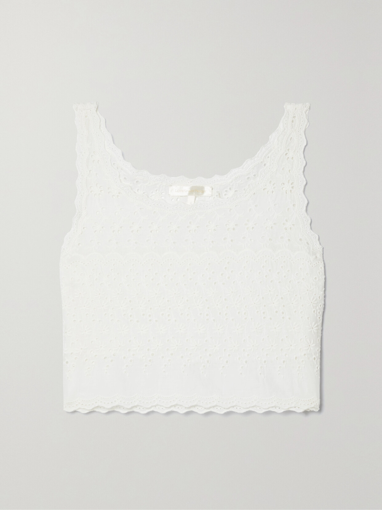 Loveshackfancy Luvita Crop Top In White