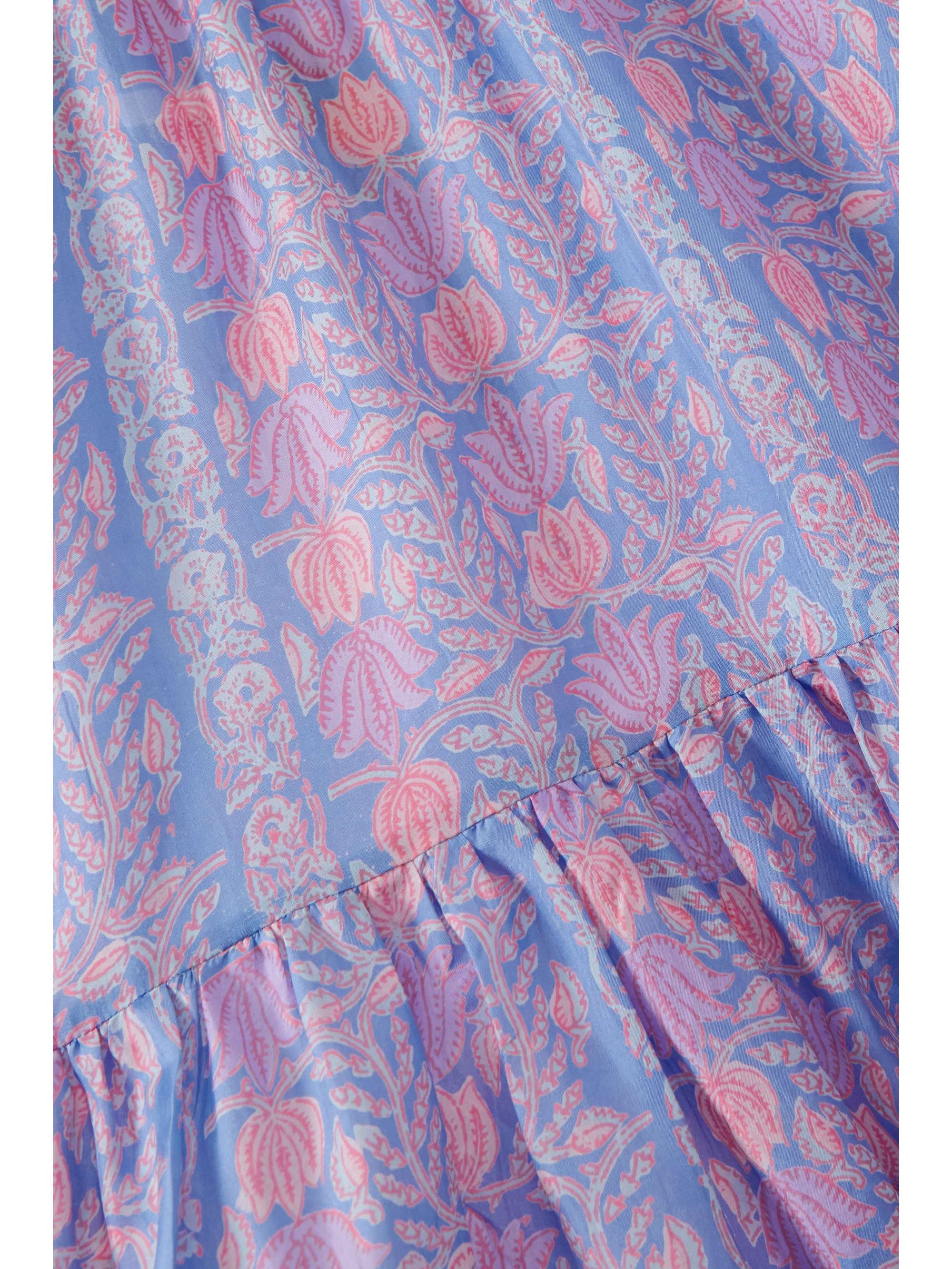 HANNAH ARTWEAR Charlee printed silk-habotai halterneck maxi dress