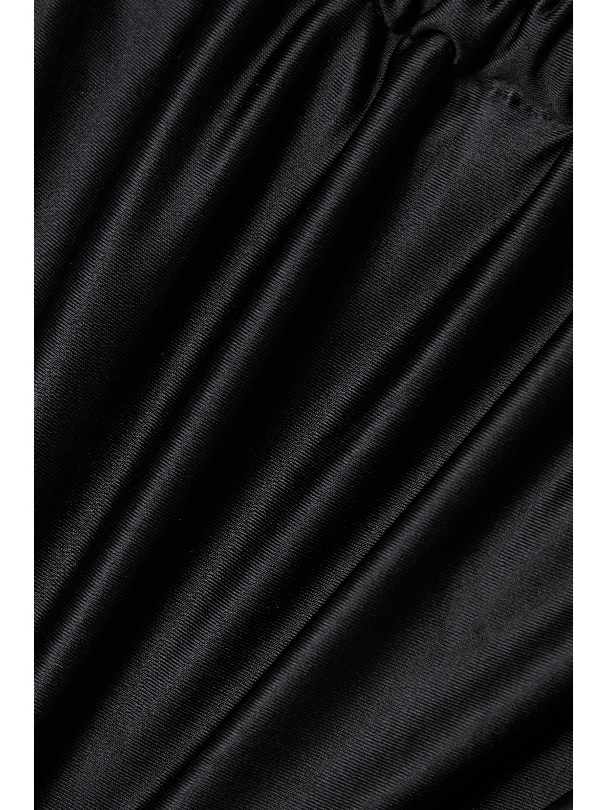 Good American Shiny Ruched Bikini Bottoms In Black
