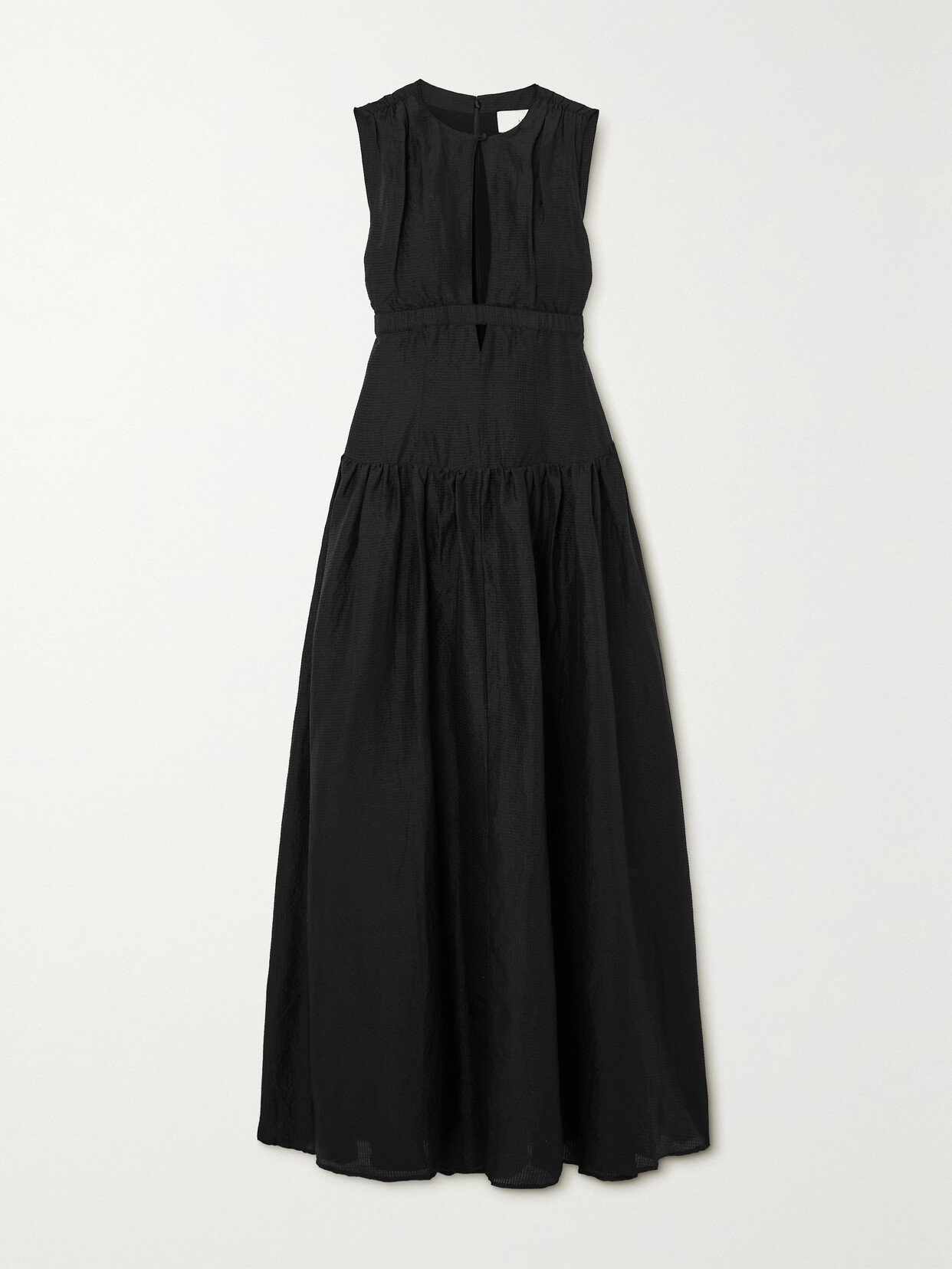 Joslin - Loren Cutout Linen And Silk-blend Maxi Dress - Black