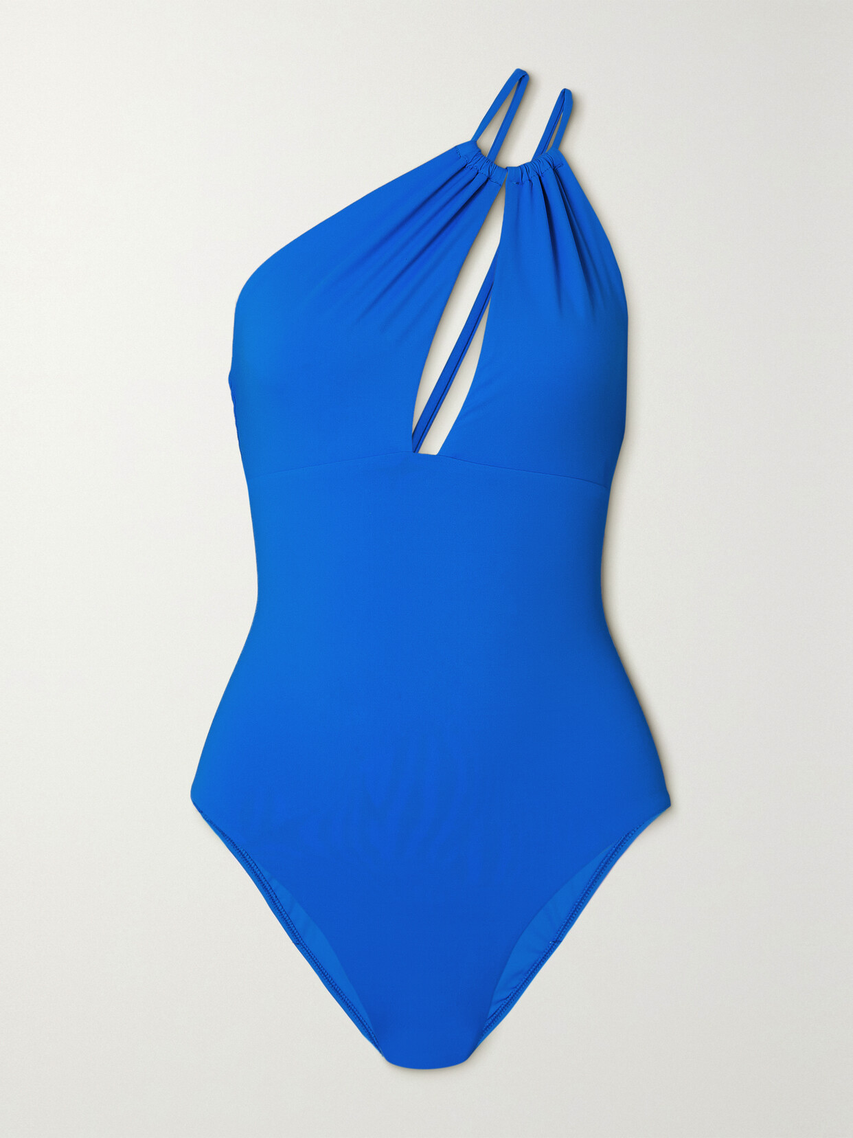 BONDI BORN - + Net Sustain Kyra Cutout One-shoulder Swimsuit - Blue