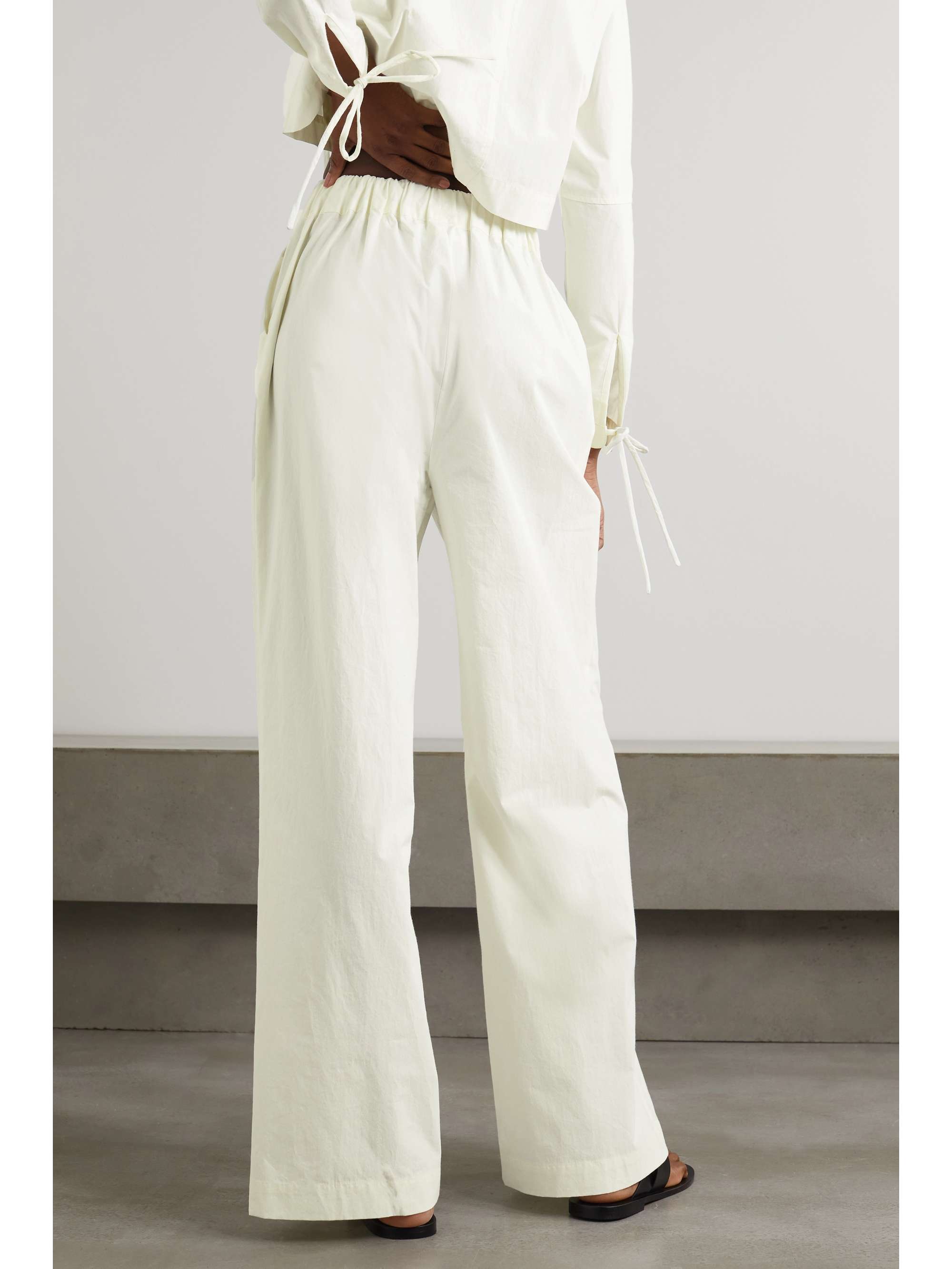 BONDI BORN Portici cotton wide-leg pants