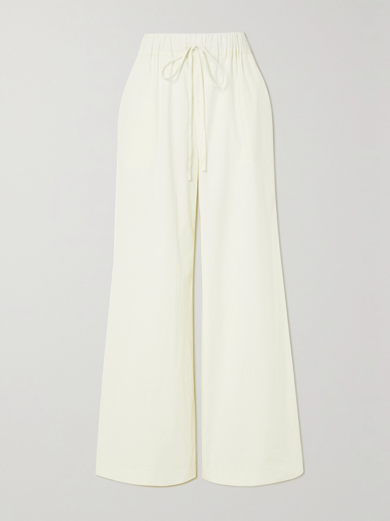 BONDI BORN - + Net Sustain Portici Cotton Wide-leg Pants - White