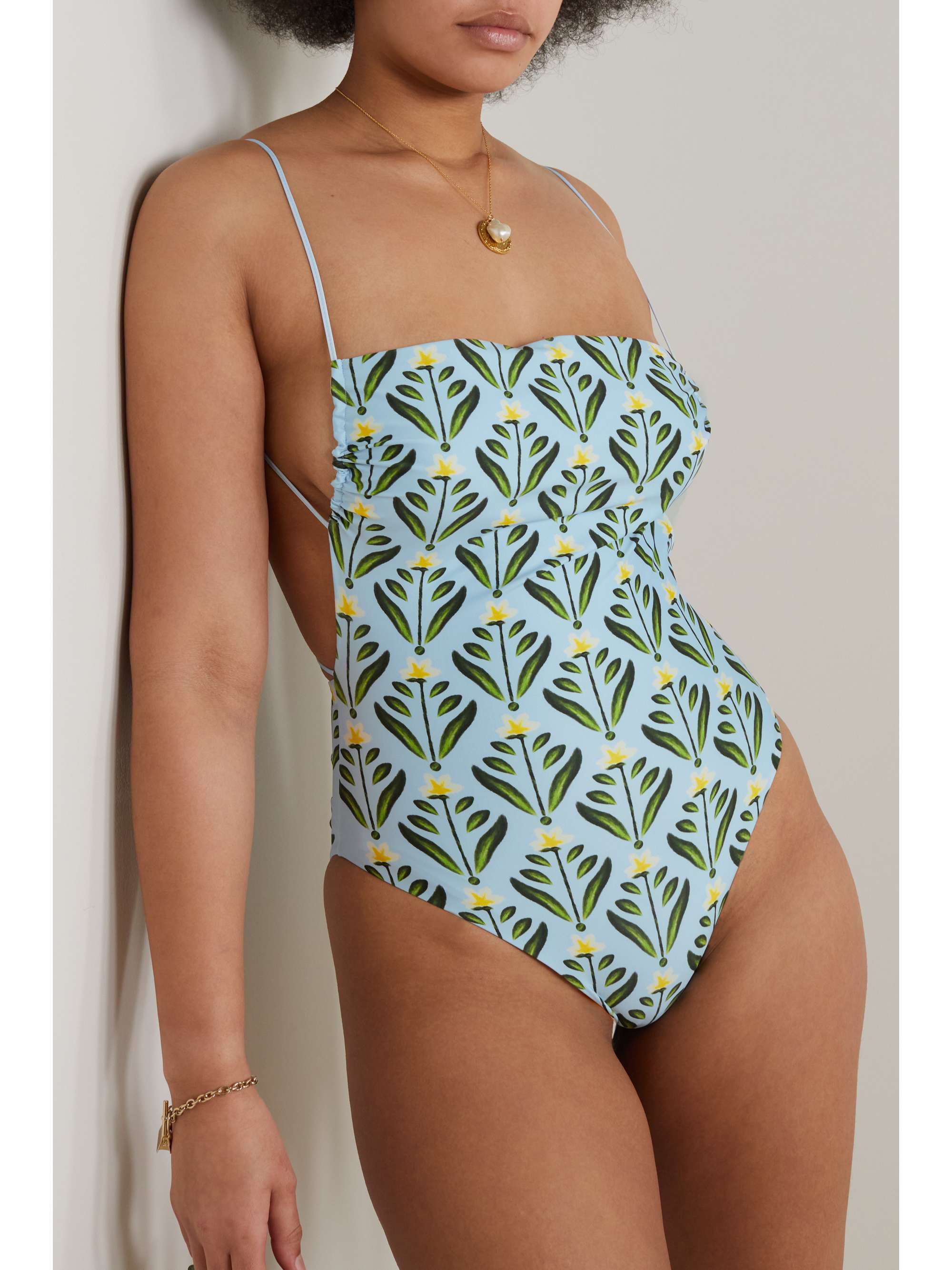 + NET SUSTAIN Cerámica Margarita floral-print recycled swimsuit