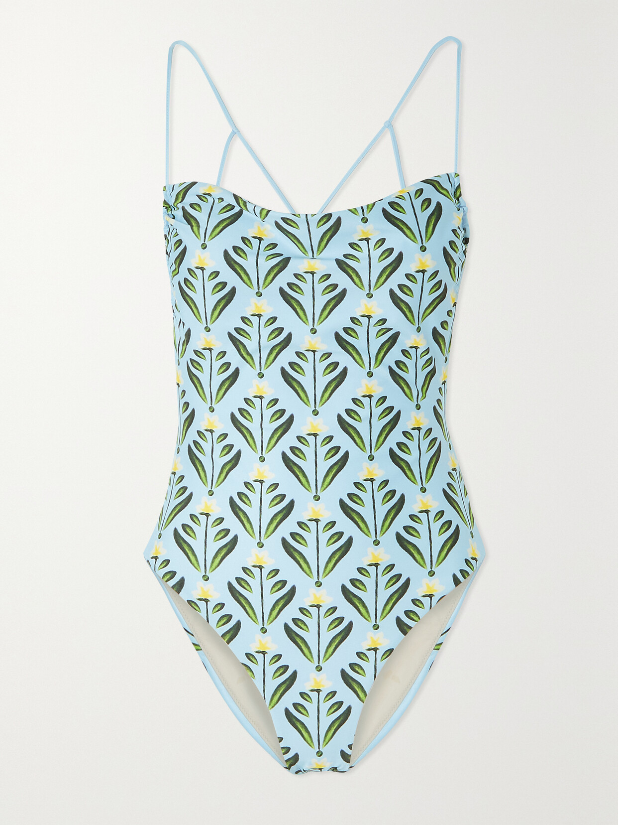 Agua by Agua Bendita - Cerámica Margarita Floral-print Recycled Swimsuit - Blue