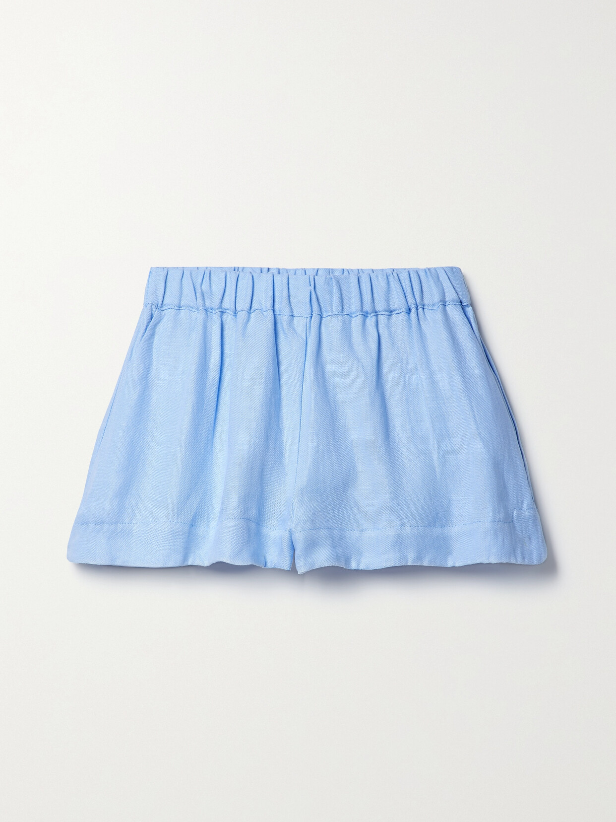 BONDI BORN - Aruba Linen-voile Shorts - Blue