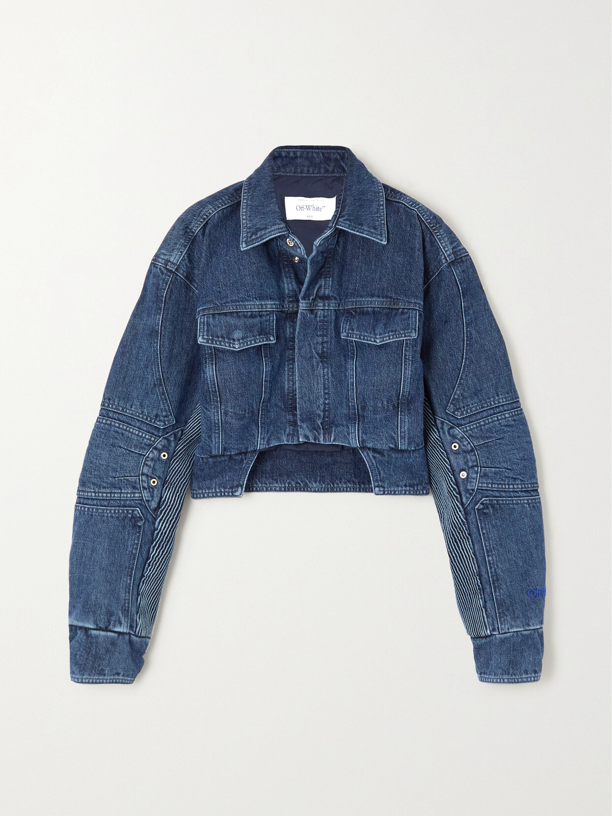 Off-White - Cropped Denim Jacket - Blue