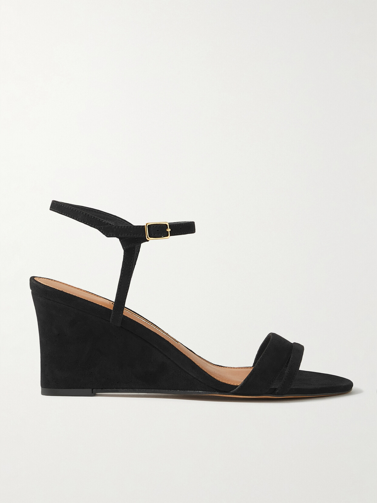 Emme Parsons - Suede Wedge Sandals - Black