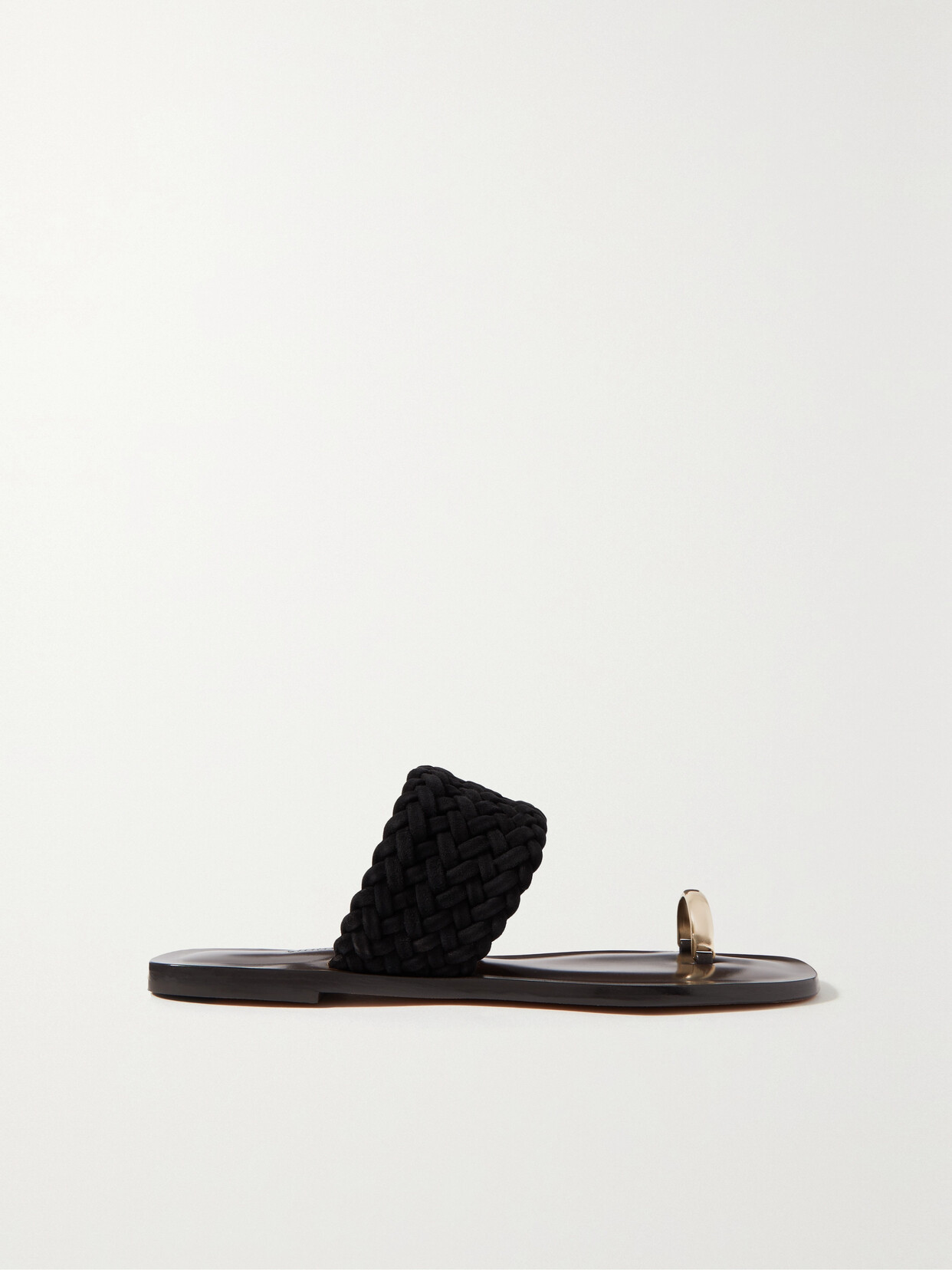 Emme Parsons - Agnes Woven Suede Sandals - Black