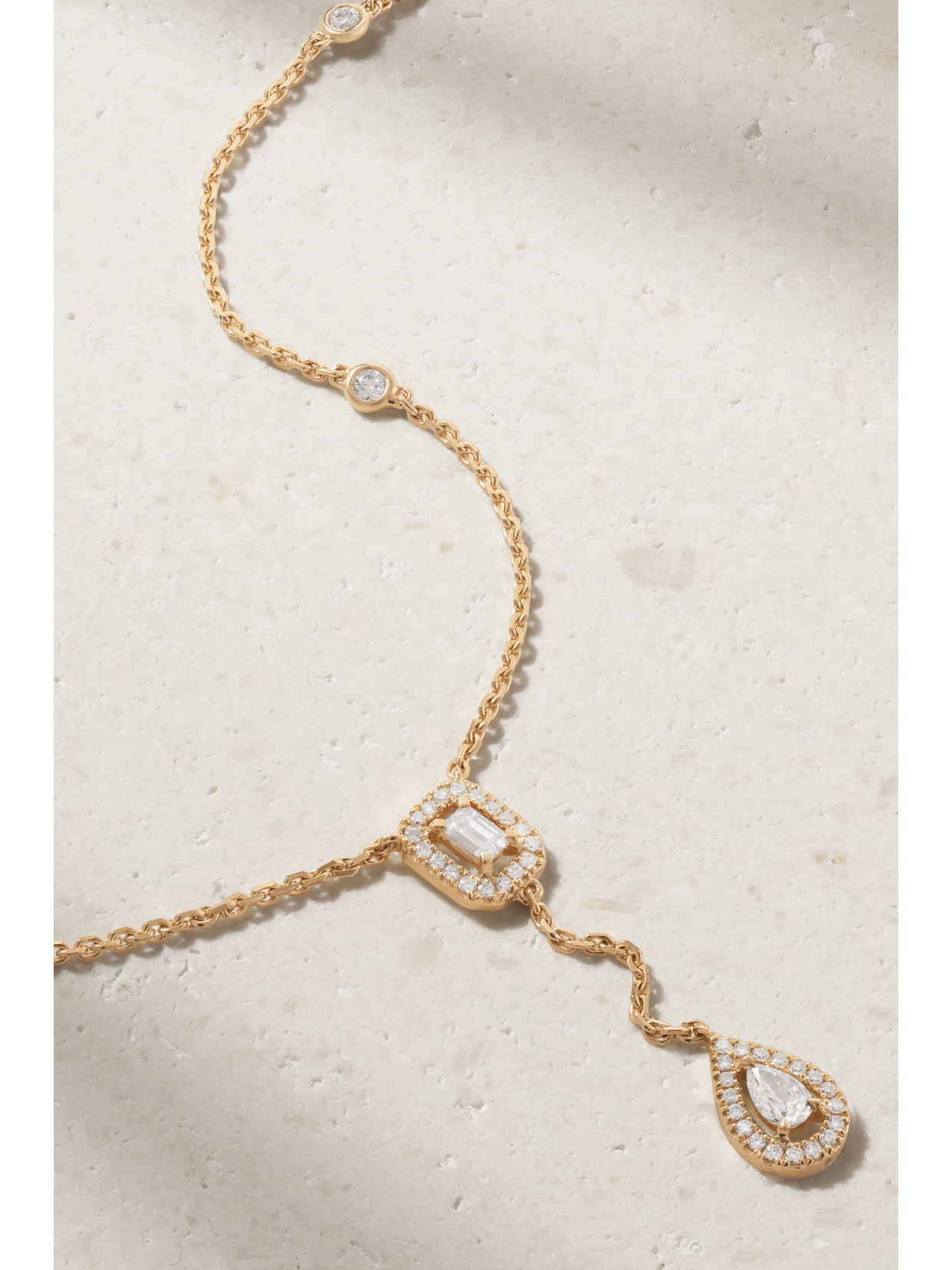Messika My Twin Tie 18-karat Gold Diamond Necklace