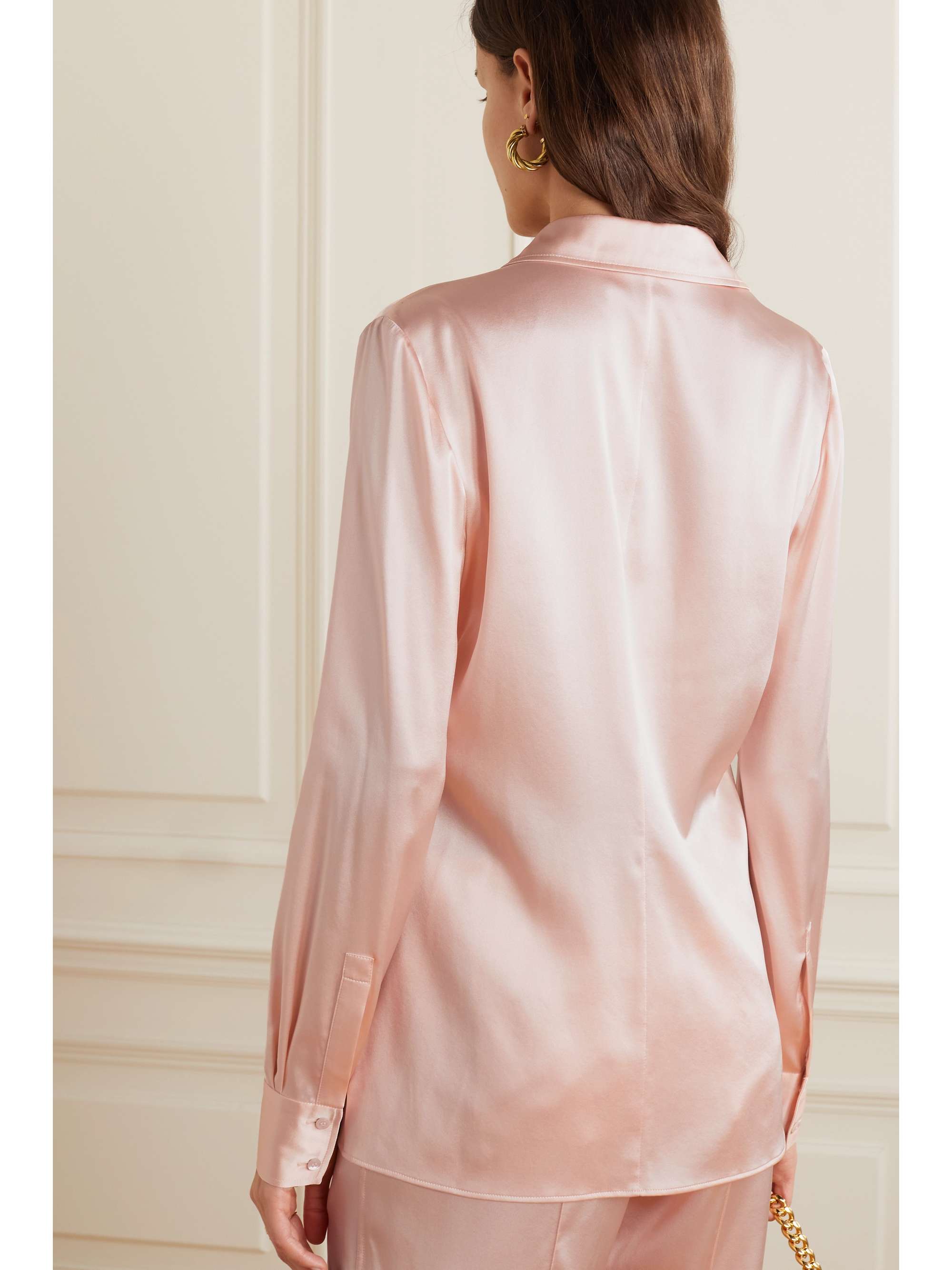 TOM FORD Silk and Lyocell-blend satin shirt