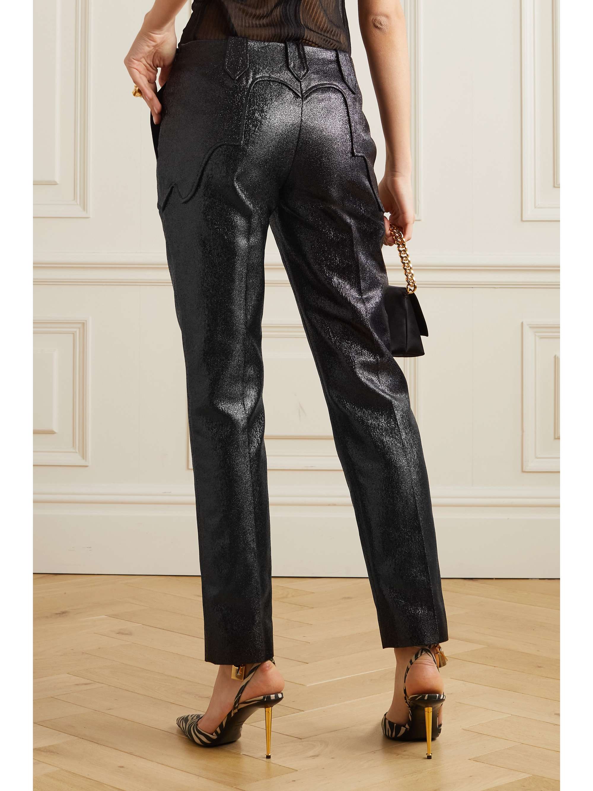 TOM FORD Lamé straight-leg pants