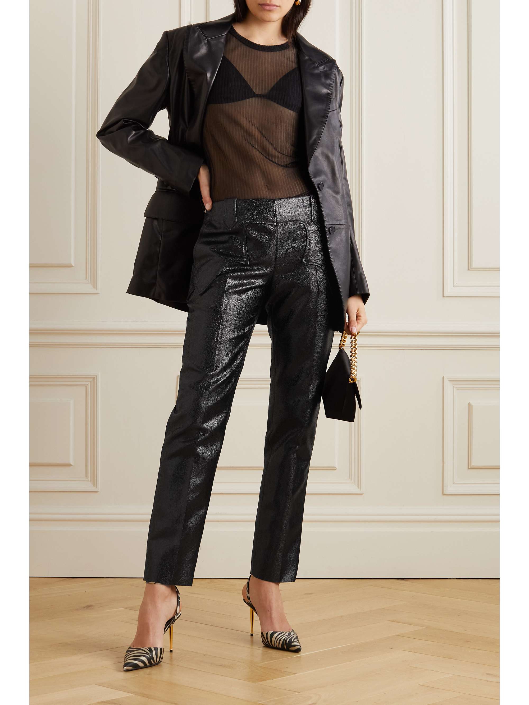TOM FORD Lamé straight-leg pants