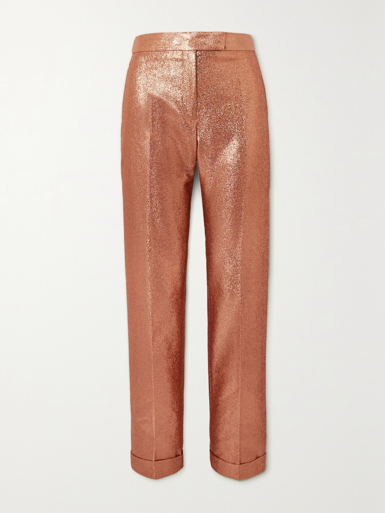 TOM FORD - Glittered Sablé Straight-leg Pants - Pink