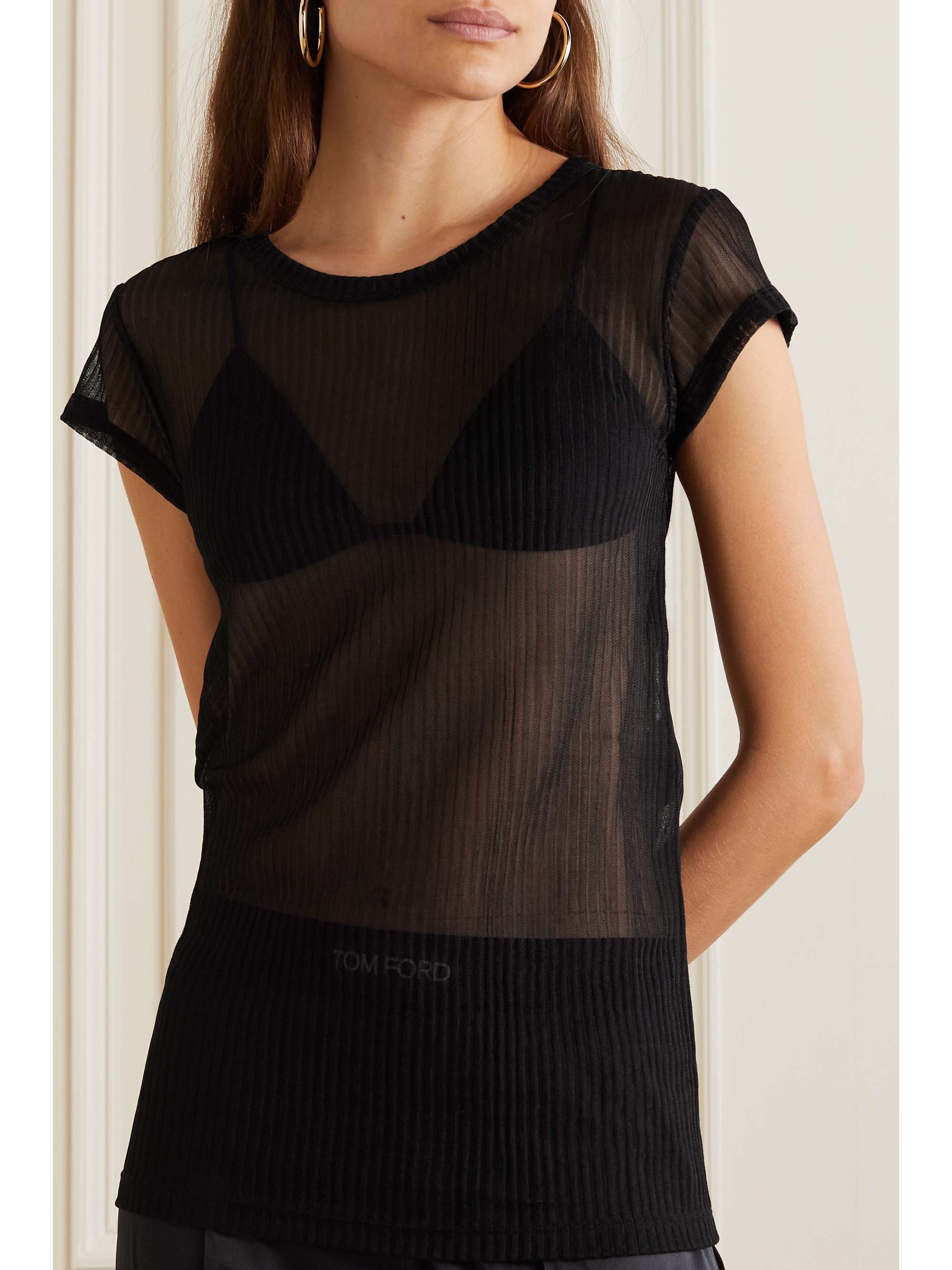 TOM FORD Ribbed jersey top