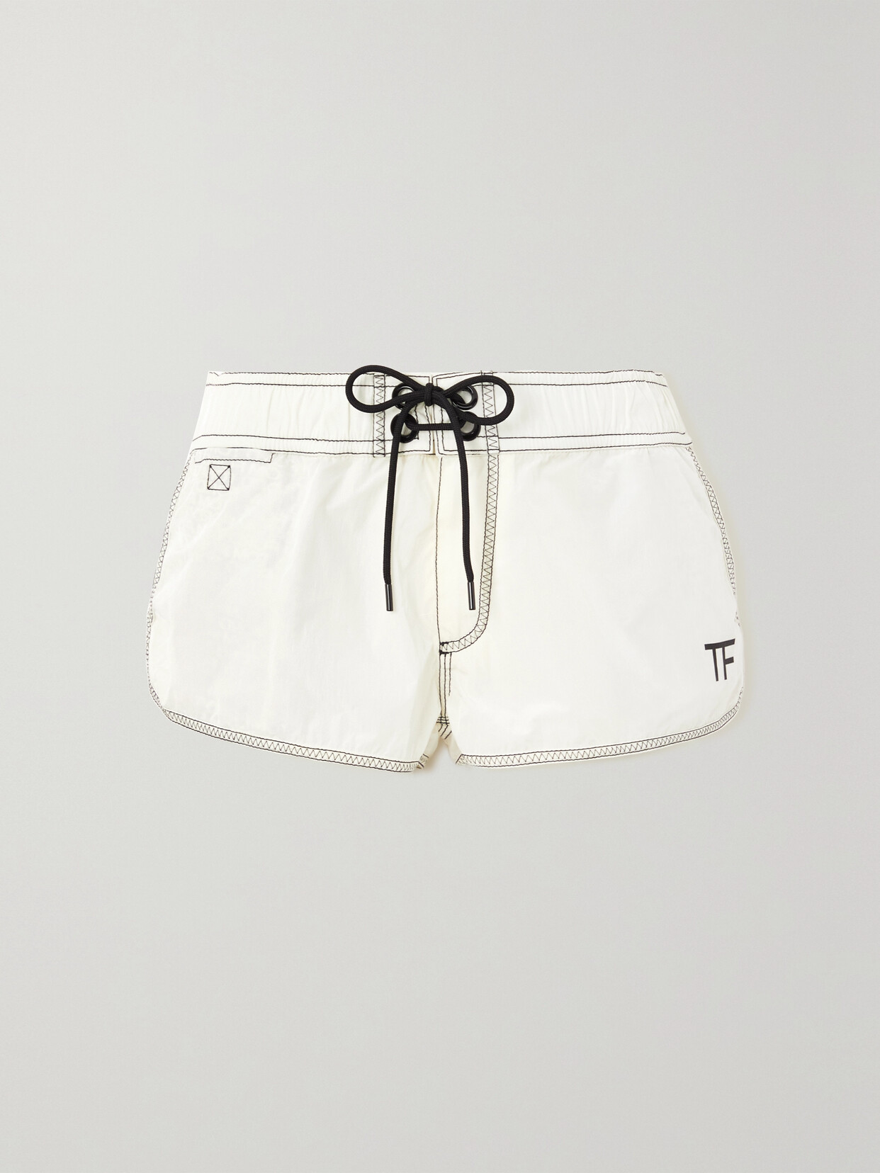 TOM FORD - Crinkled-shell Shorts - White