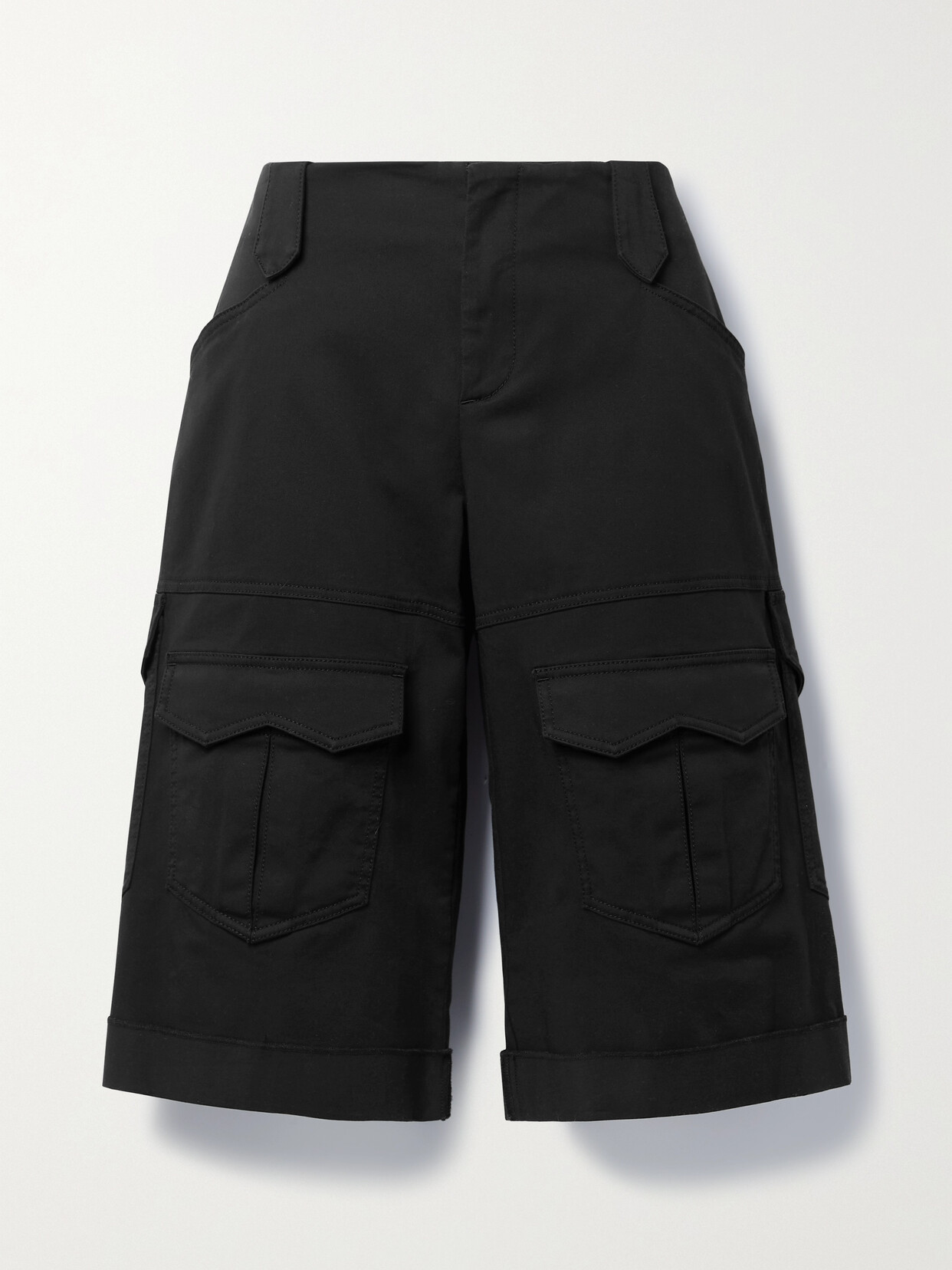 TOM FORD - Cotton-blend Gabardine Shorts - Black